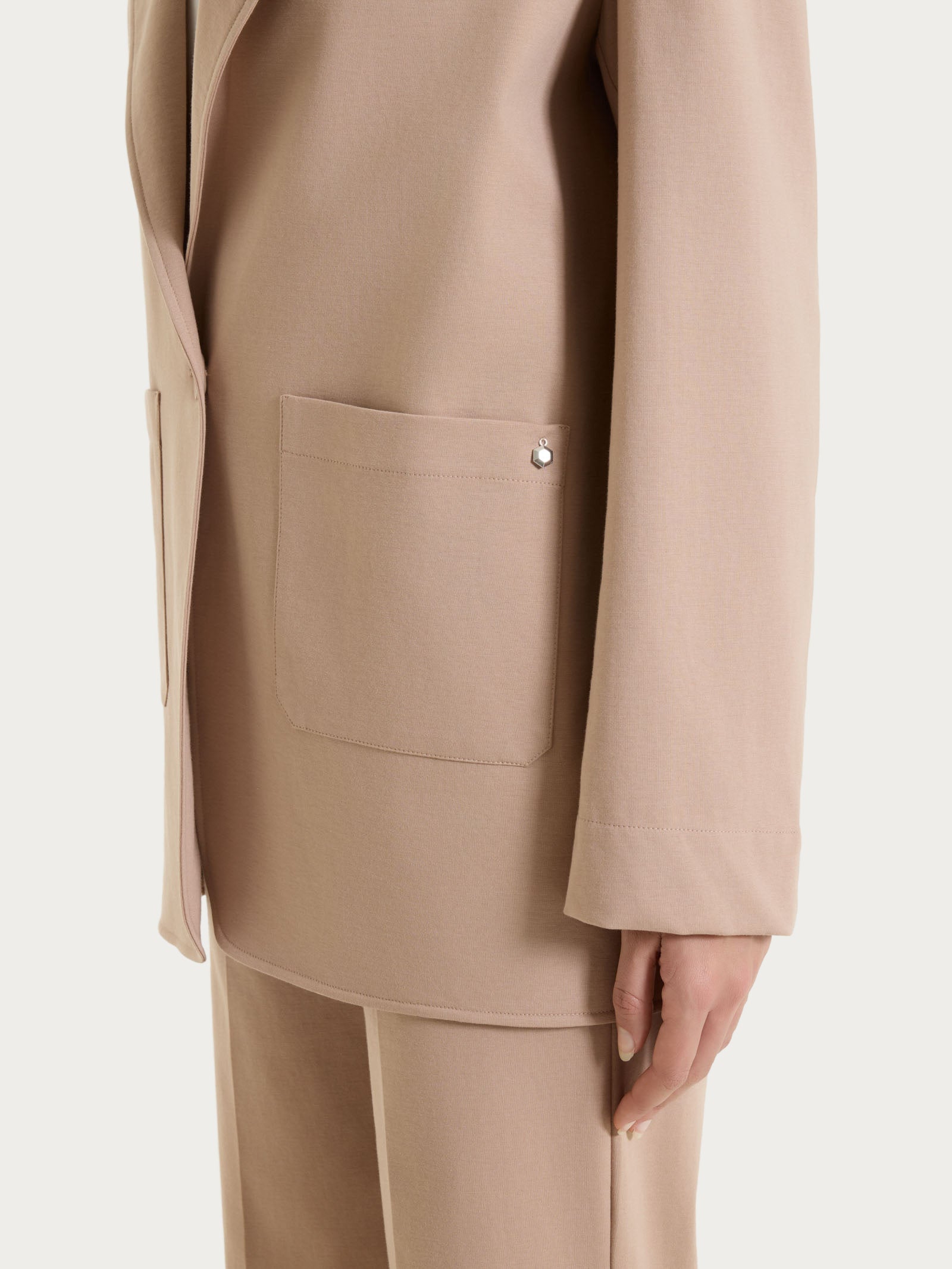 Ragno Compact Light Blazer Un Bottone Warm Taupe leggero