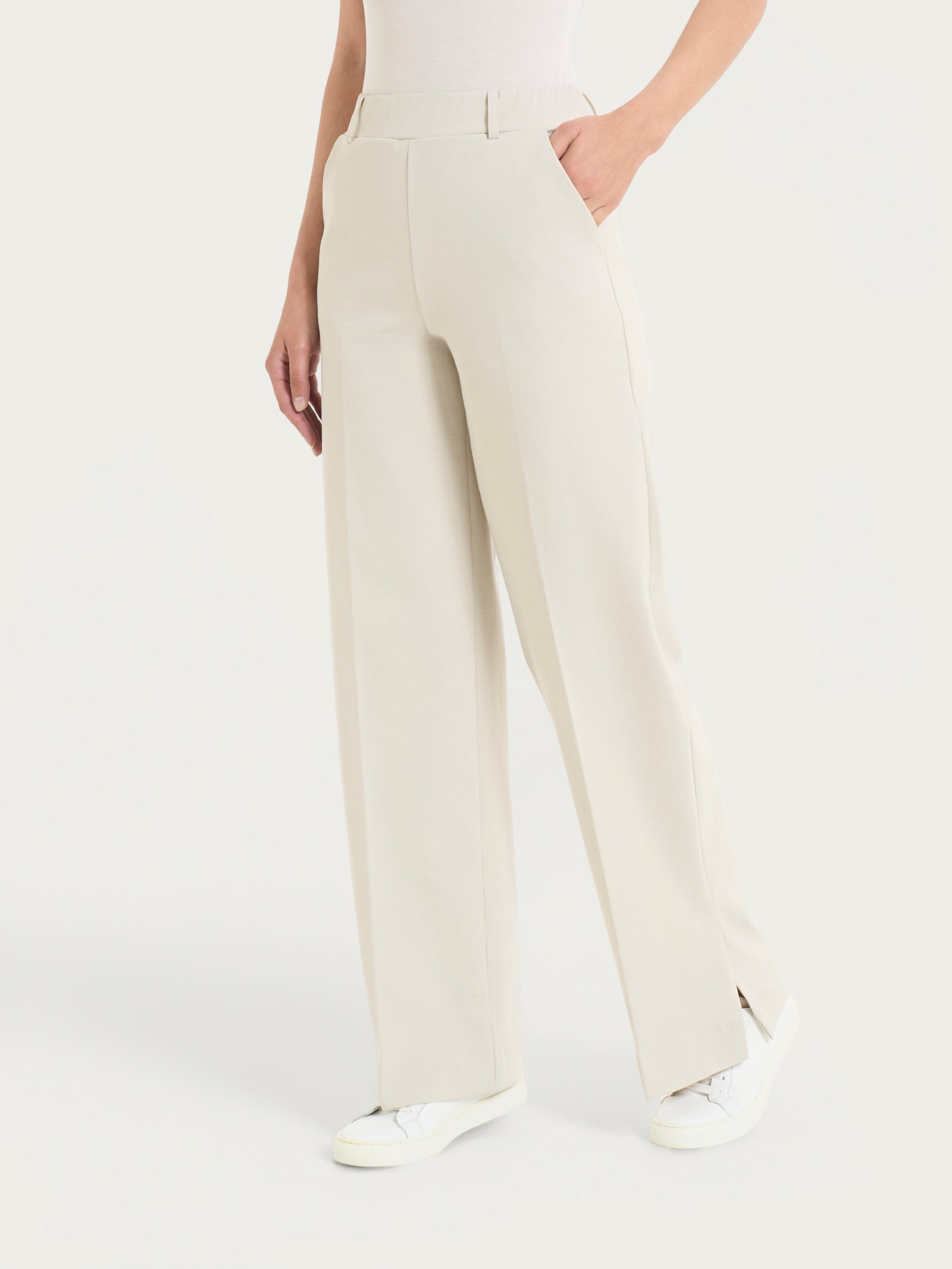 Ragno Compact Light Pantalone Palazzo Champignon tasche