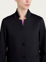 Ragno Satin Power Short blazer nero 2 bottoni satinato