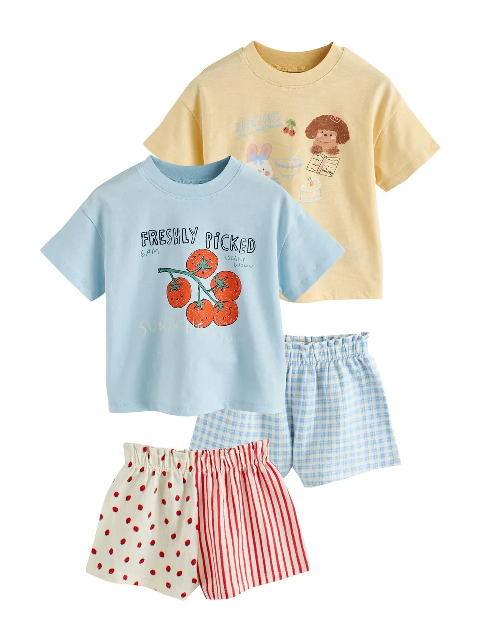 Next Set 2 Pezzi Bambina Maglietta Shorts 116-122