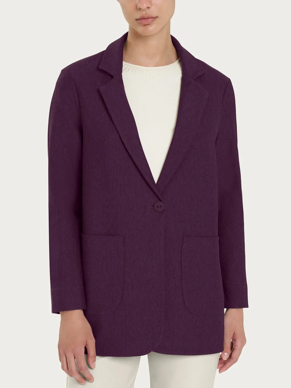 Ragno Compact Blazer Destrutturato viola invernale