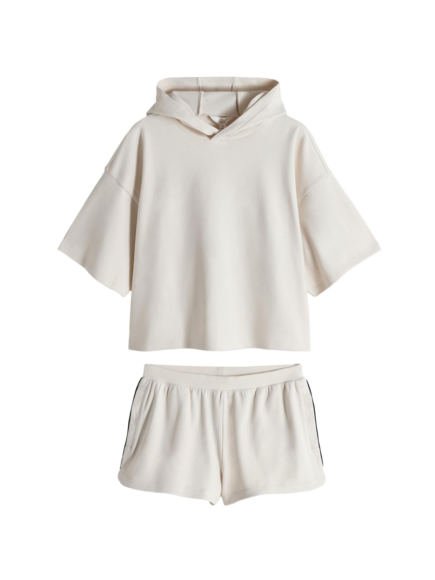 Geo Next The Set completo felpa cappuccio coste shorts