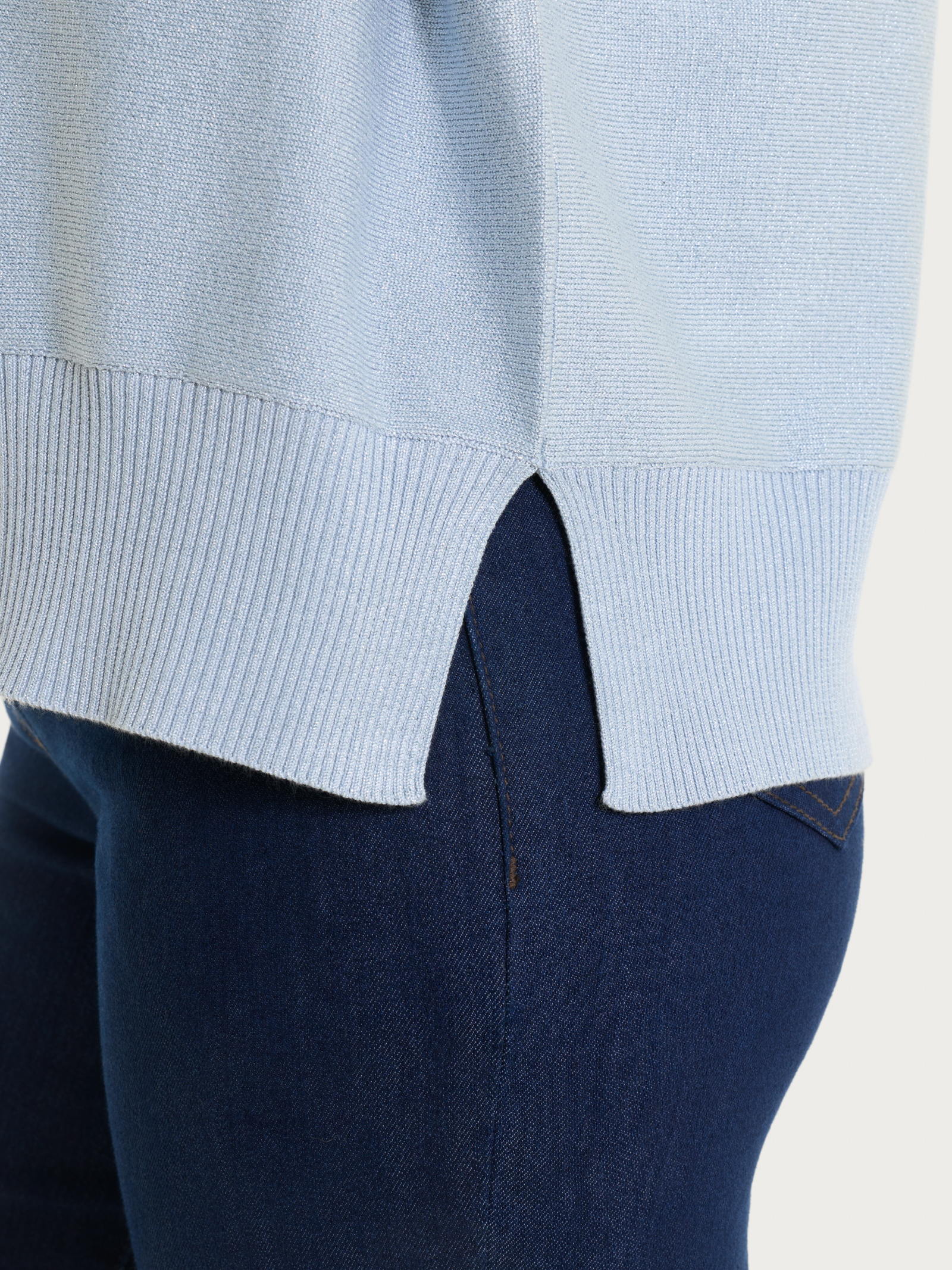 Ragno Four Seasons Maglia Manica Pipistrello Lurex Zen Blue