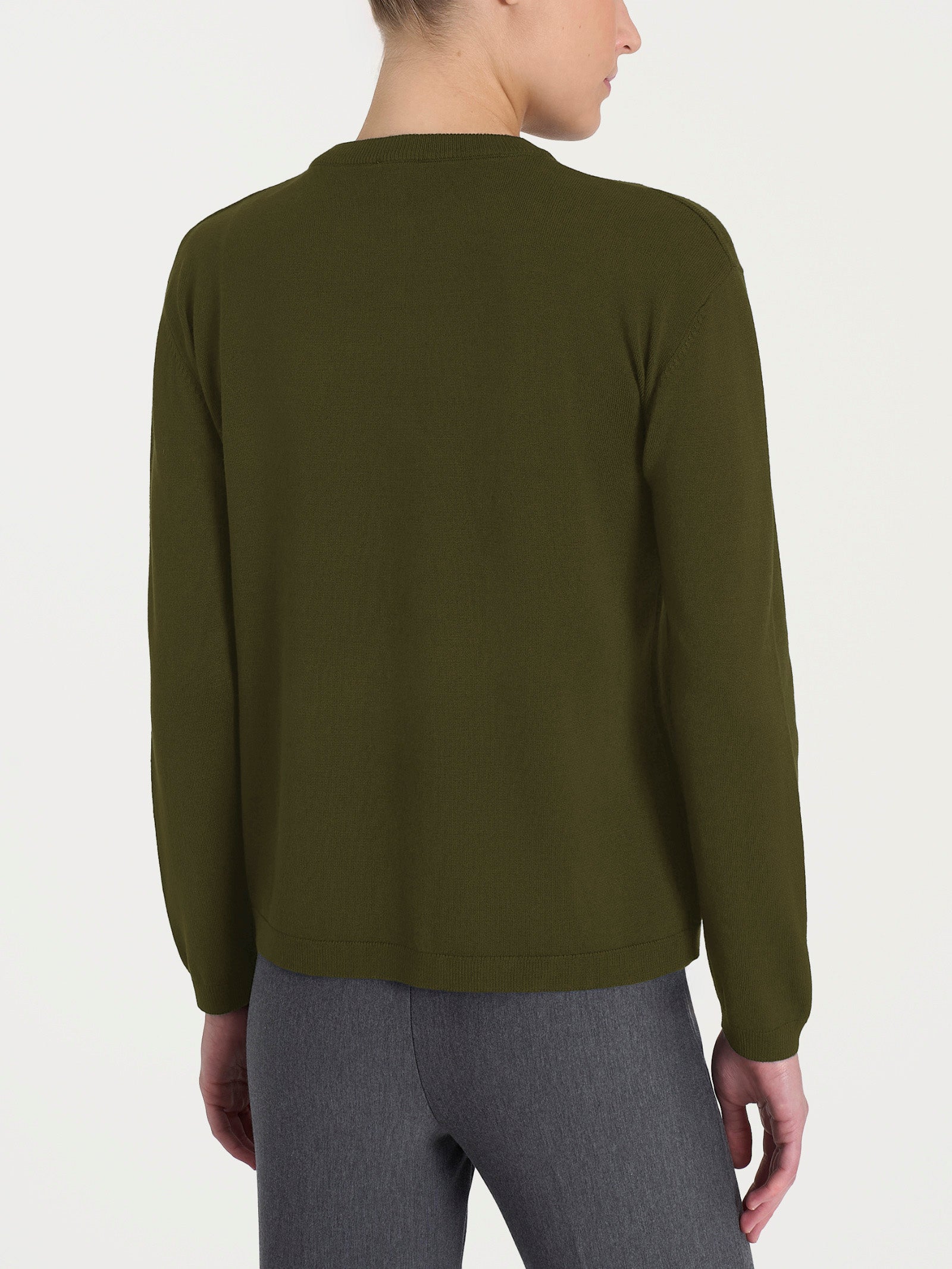 Ragno Four Seasons Cardigan Corto Dark Olive 2 bottoni