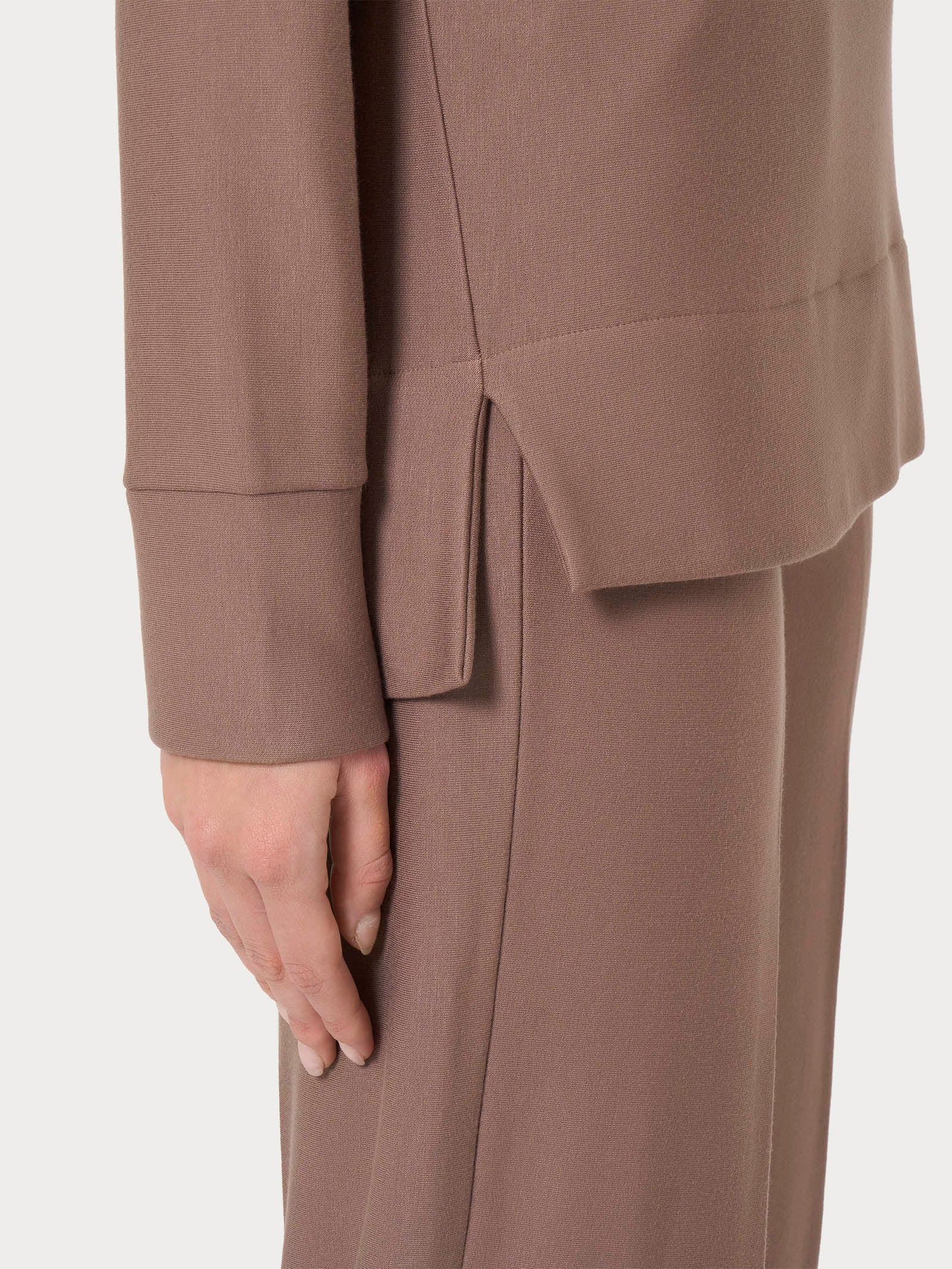 Ragno Comfort felpa collo alto Pine Bark morbida