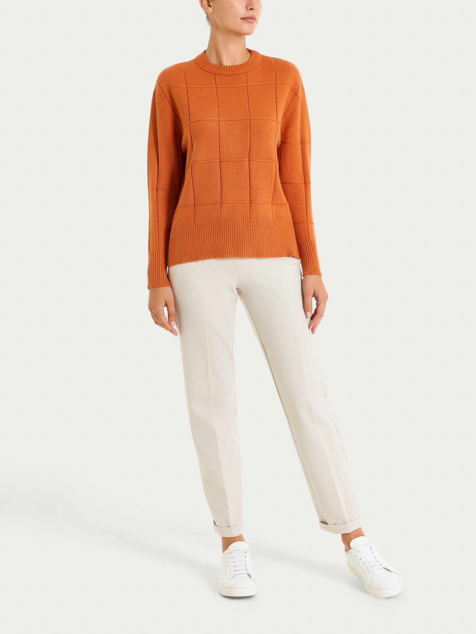 Ragno Super Soft maglia girocollo Rust morbida