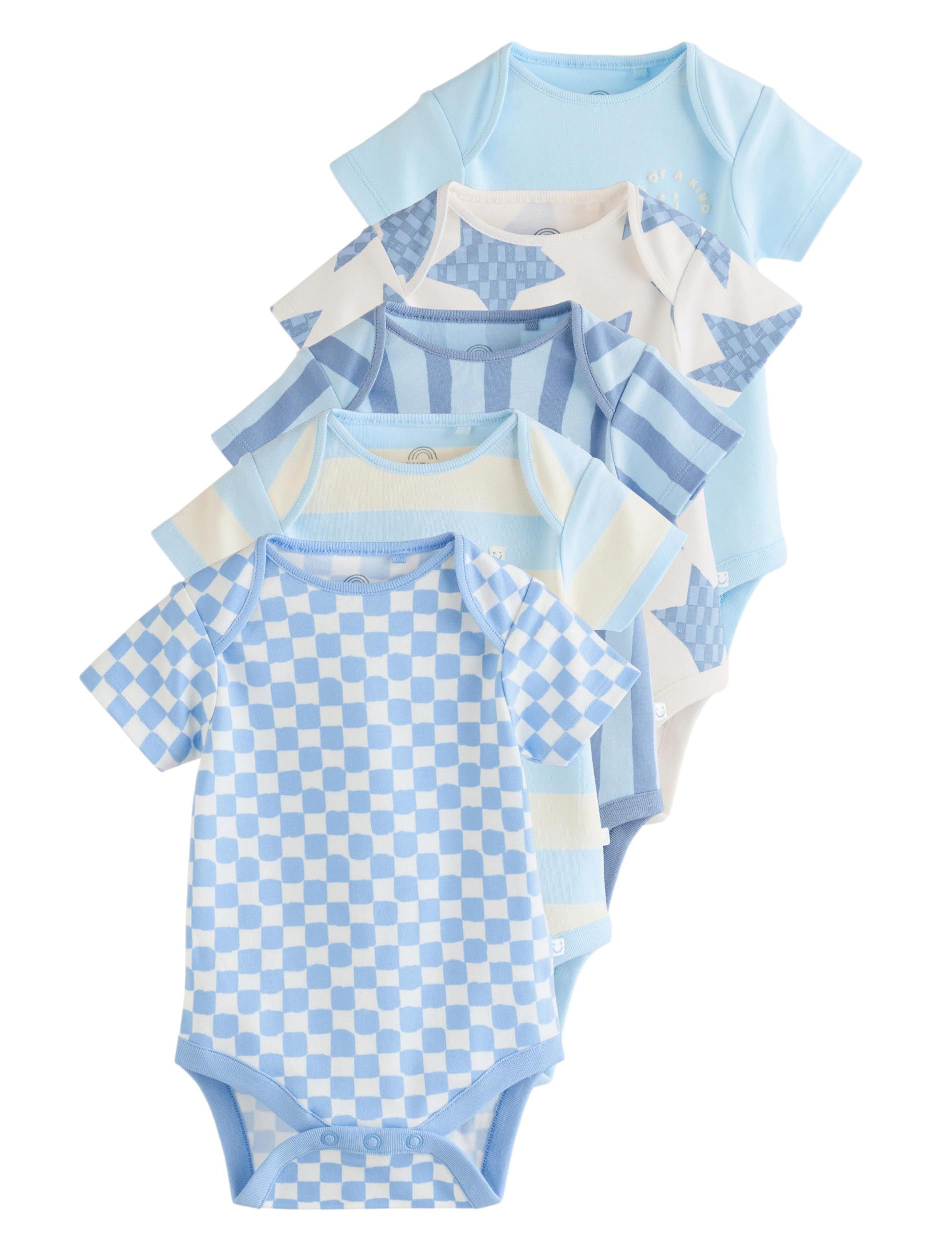 Next Body Neonato Maniche Corte 5 Pezzi Cotone Blu