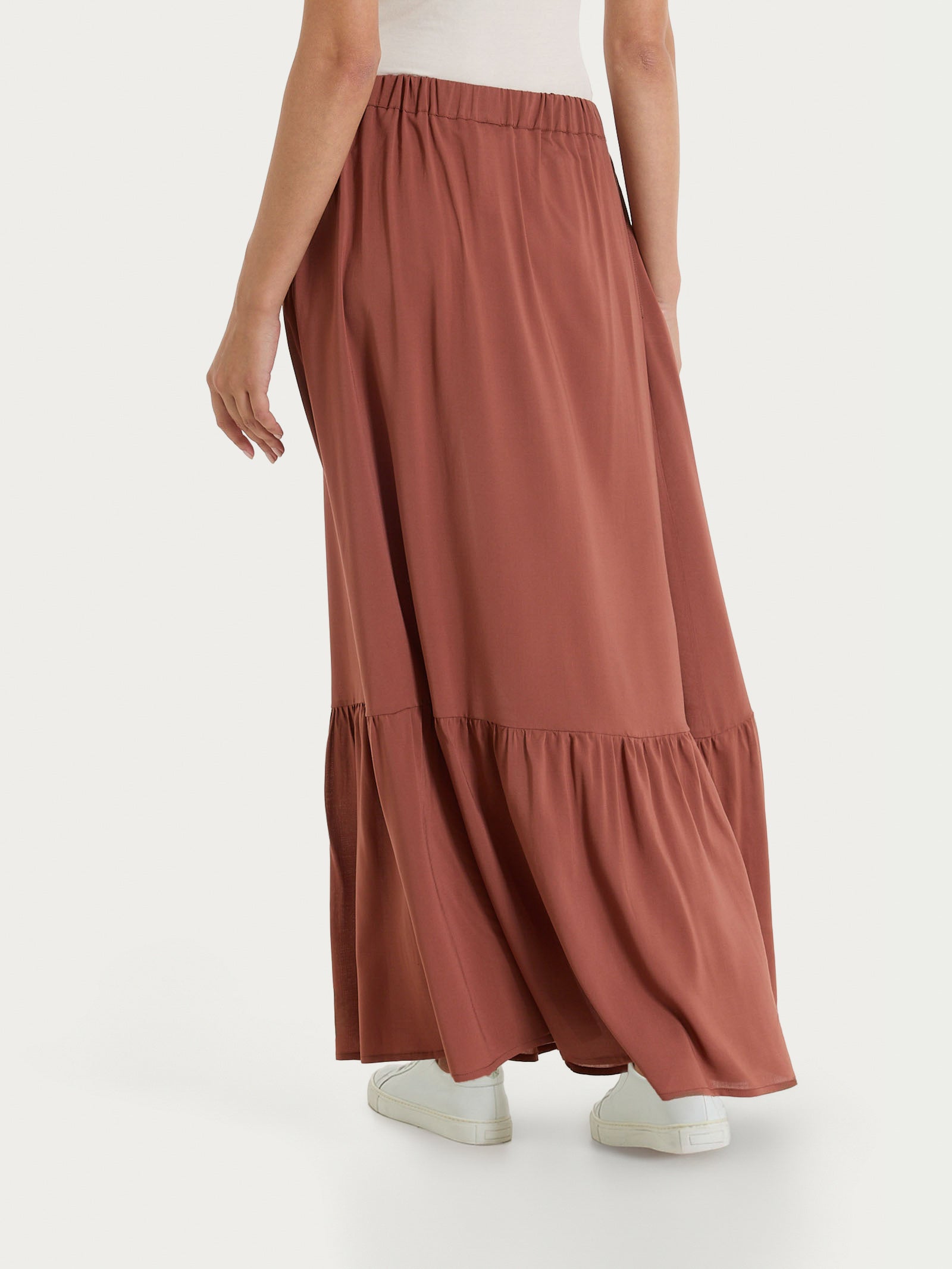 Ragno Viscosa Summer gonna longuette Mahogany voile stretch