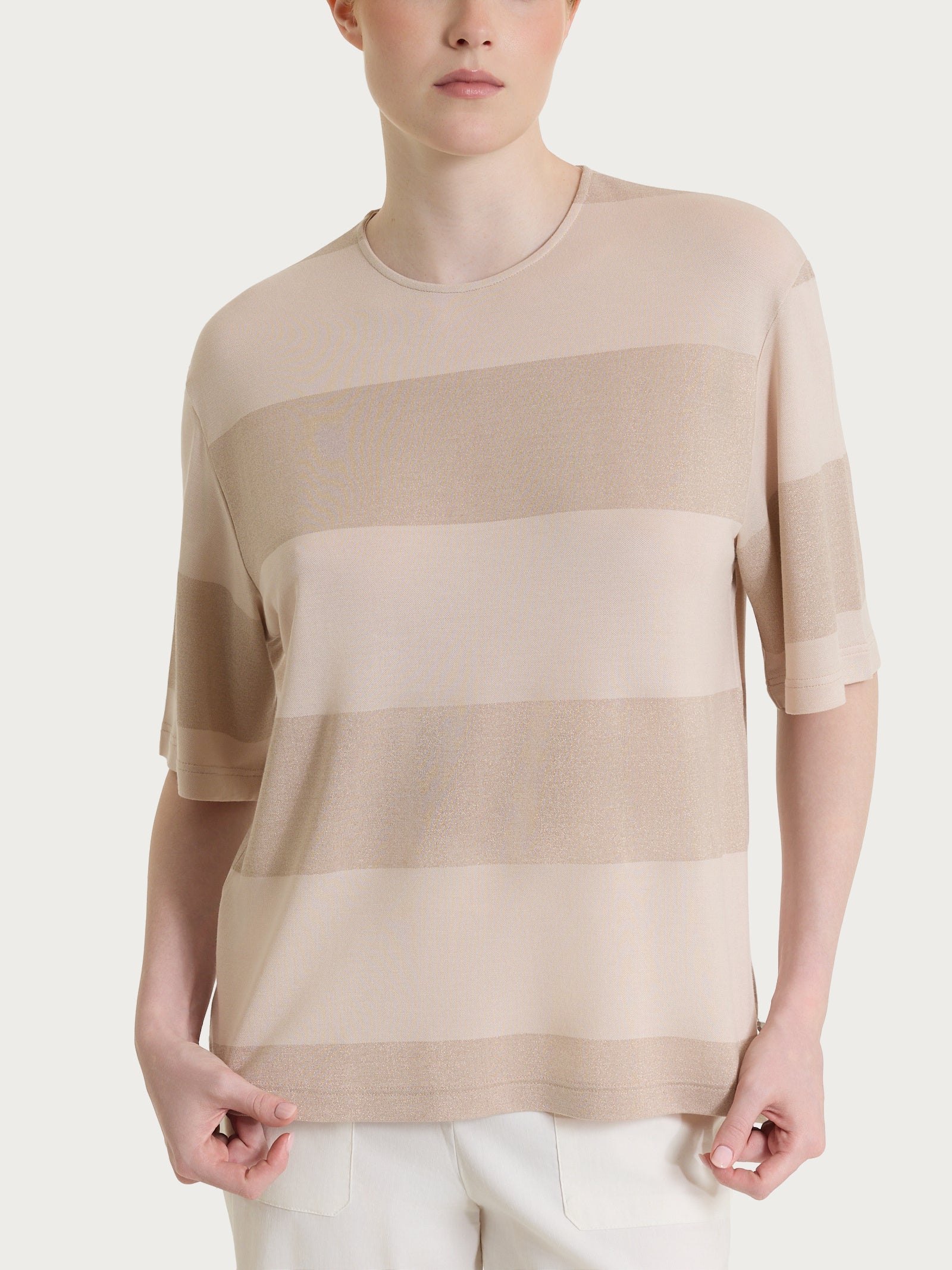 Ragno Summer Light t-shirt righe Almond Peach manica corta