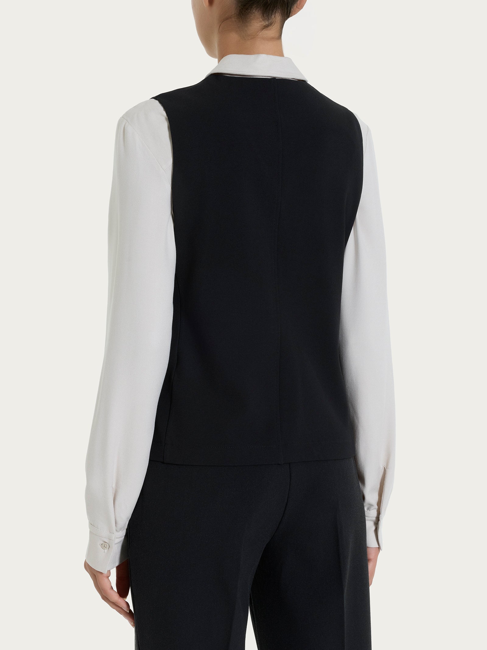 Ragno Comfort Gilet 4 bottoni Nero flanella