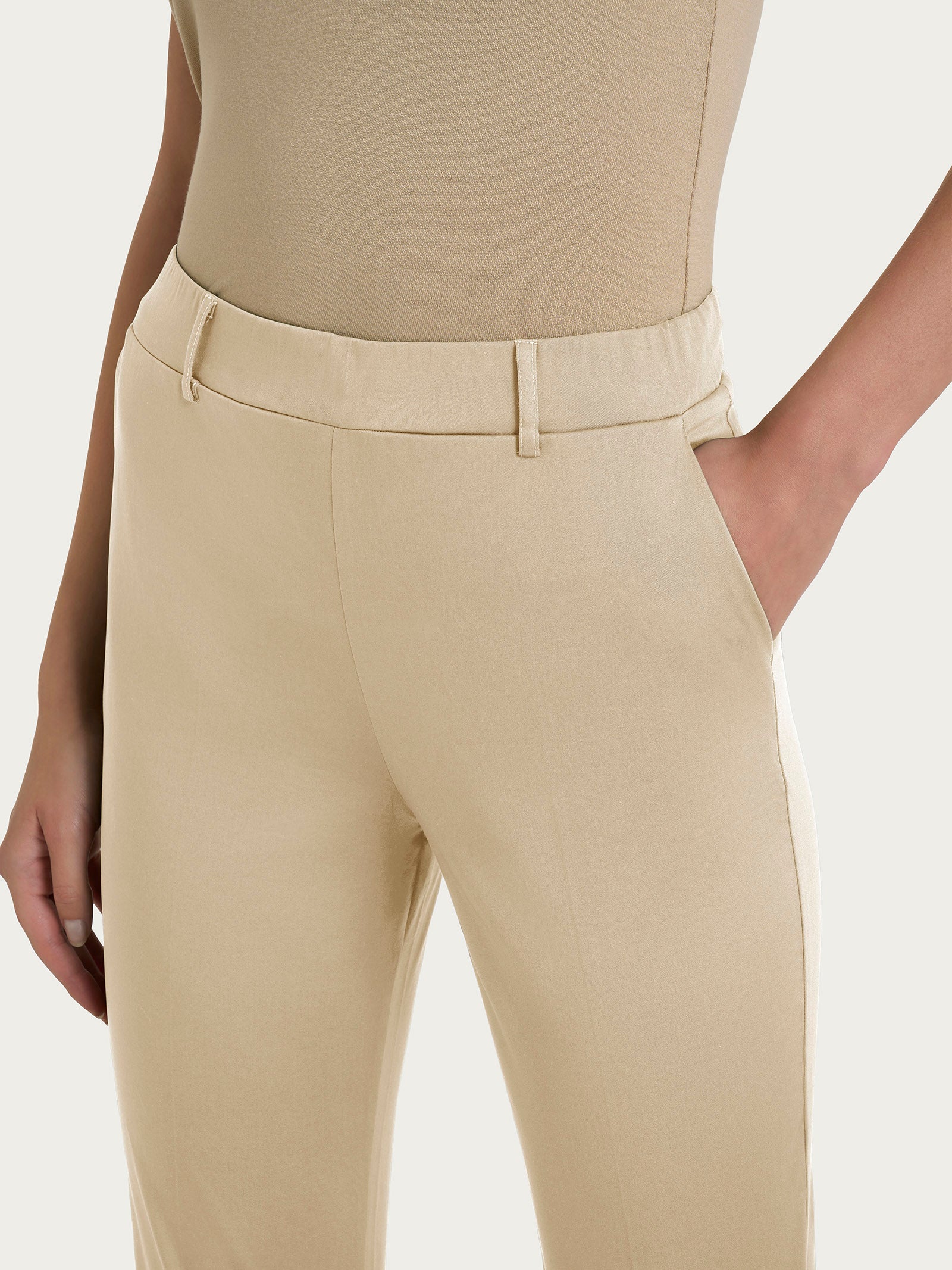 Ragno Satin Power The Straight Leg pantalone Irish Cream cotone