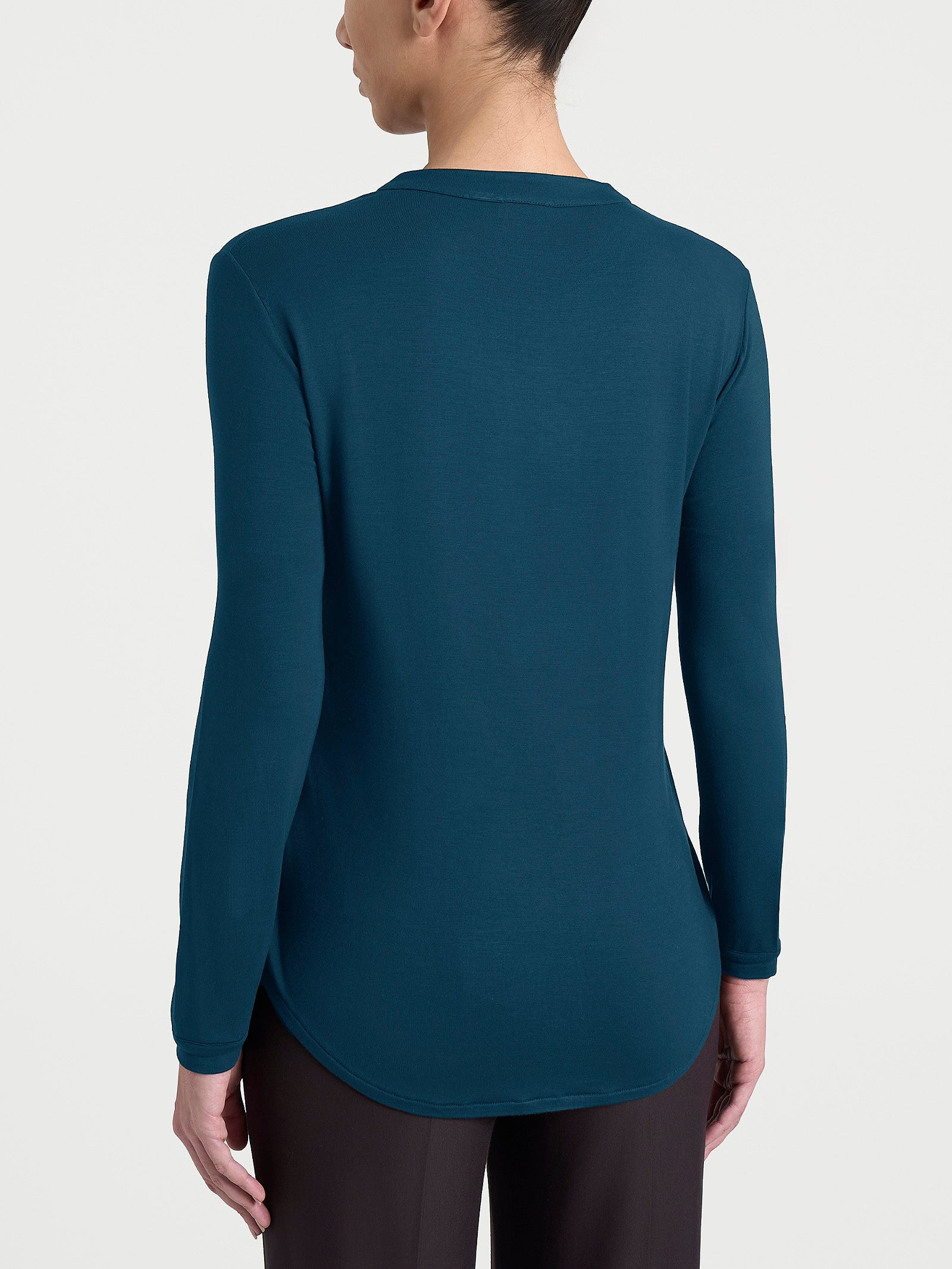 Ragno Eco Viscosa maglietta blu manica lunga