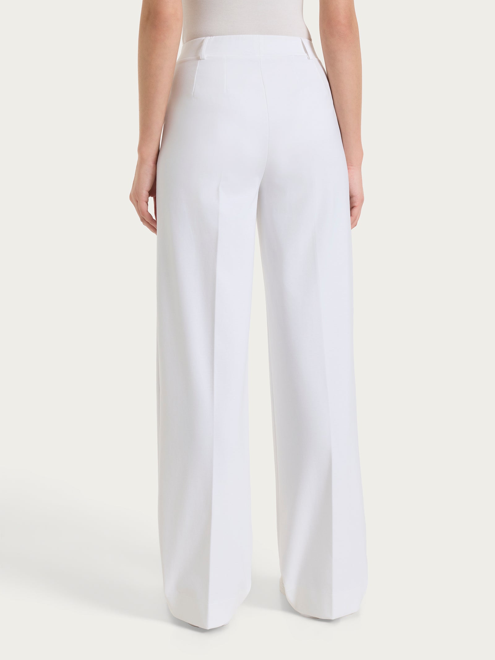 Ragno Compact Light palazzo pantalone bianco wide leg