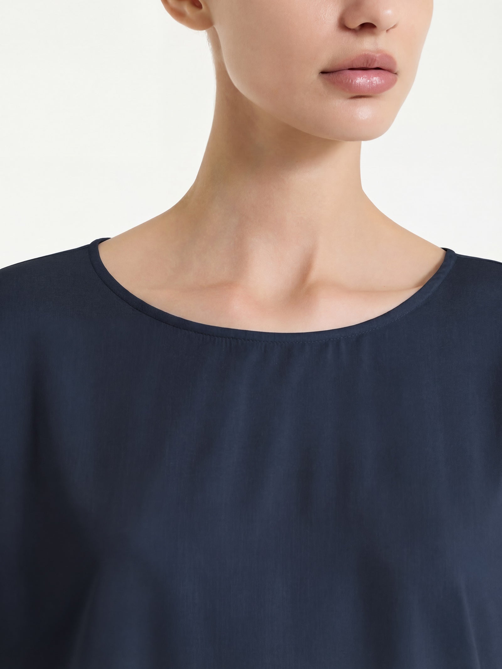 Ragno Viscosa Summer Blusa 3/4 Bleu in voile
