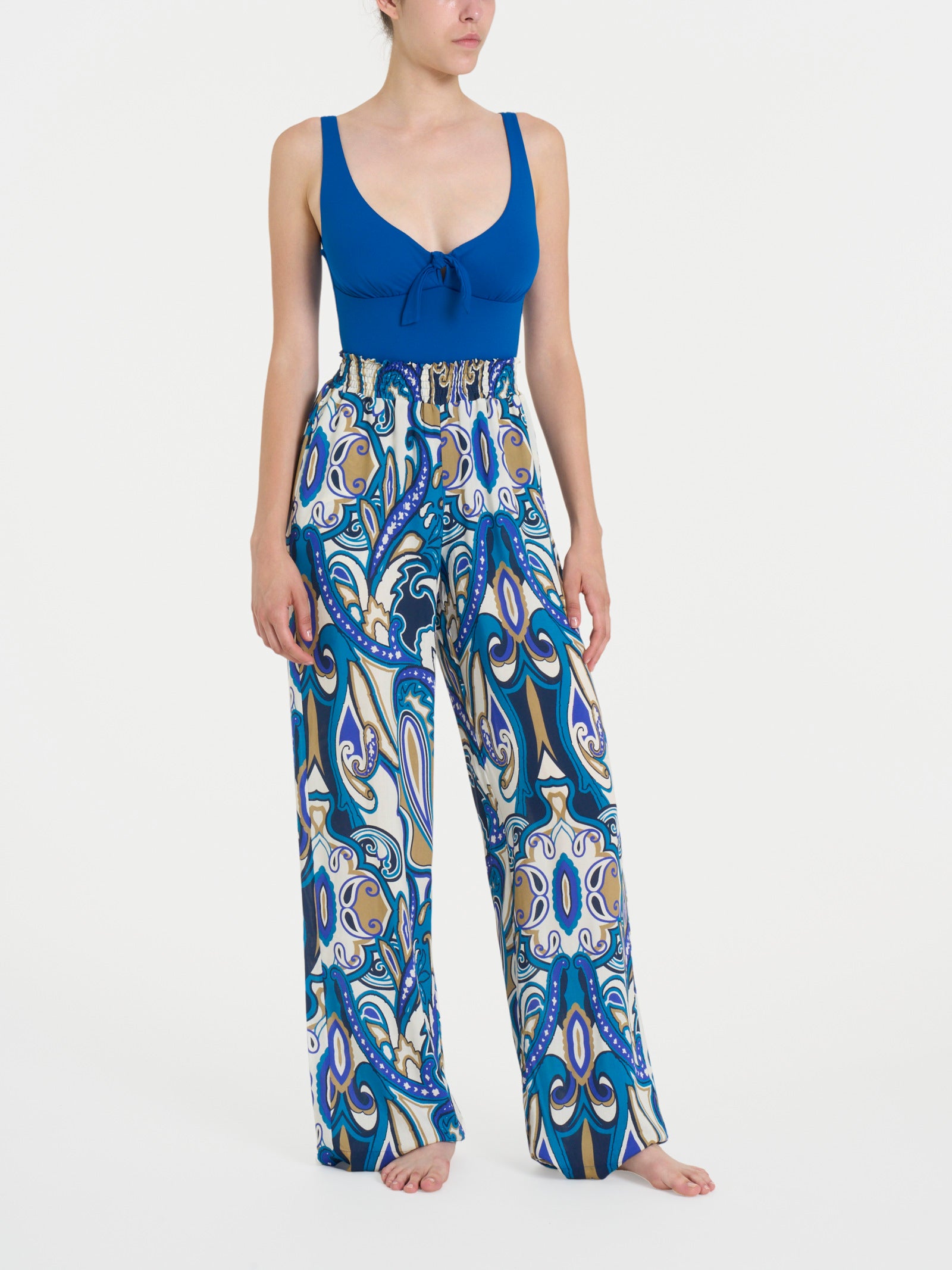Ragno Ecoseta Pantalone Ampio Donna Fantasia Dazzling leggero