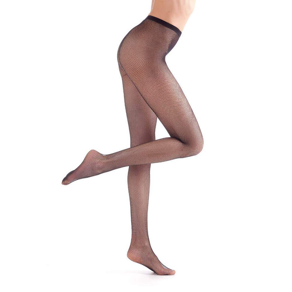 Bellissima collant microrete 3 pezzi neri S-M