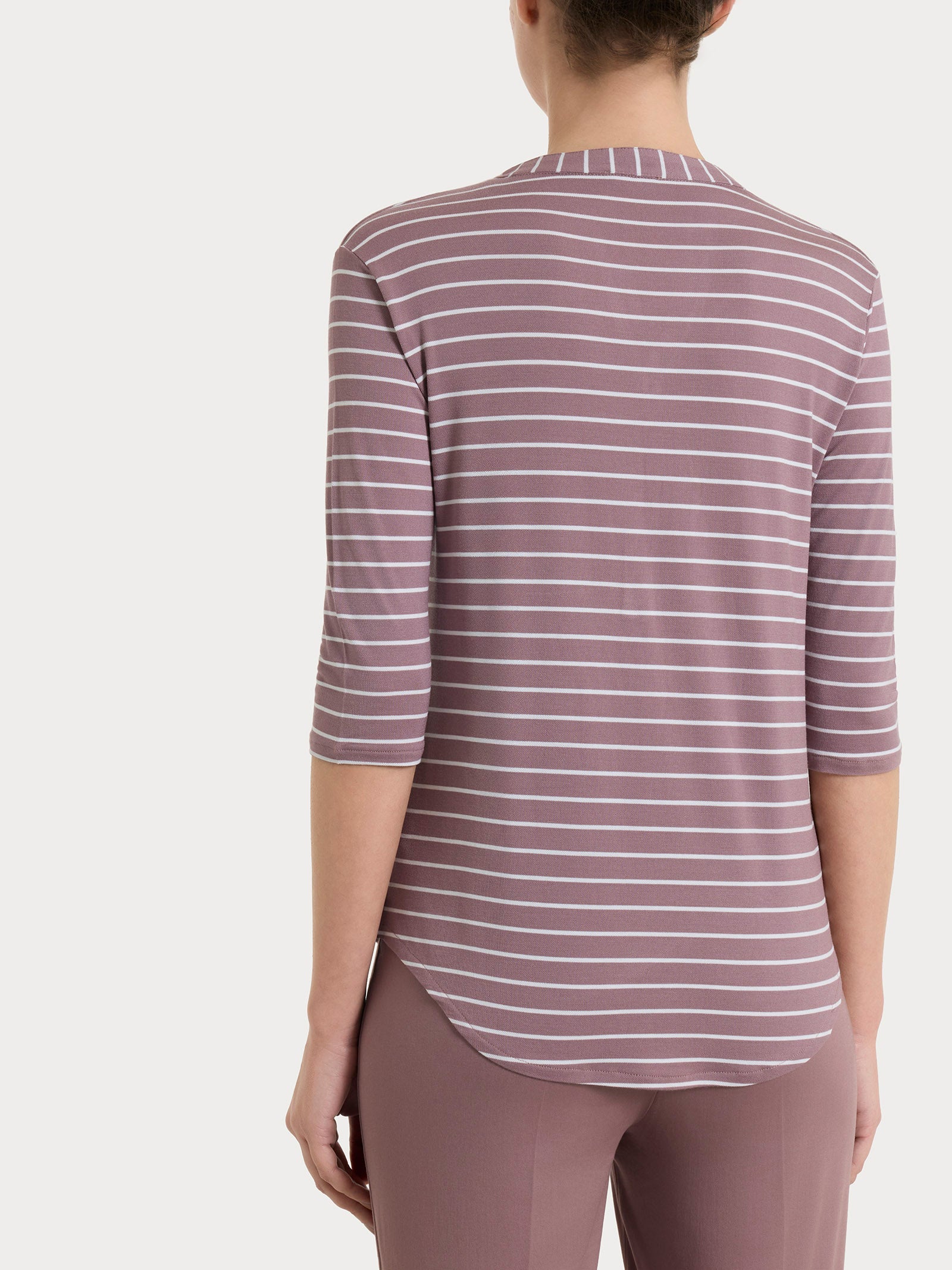 Ragno Summer Light Maglietta Righe Serafino Twilight Viscosa