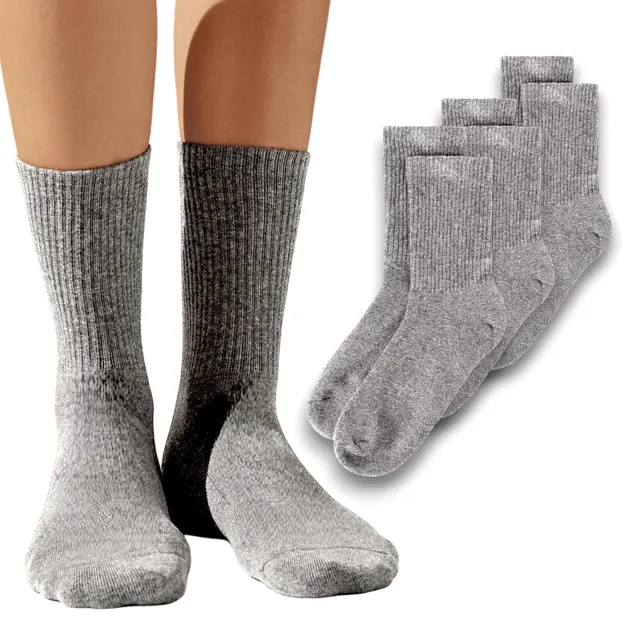 Lady C Calze Corte Cotone Antisudore 3 Paia Grigio