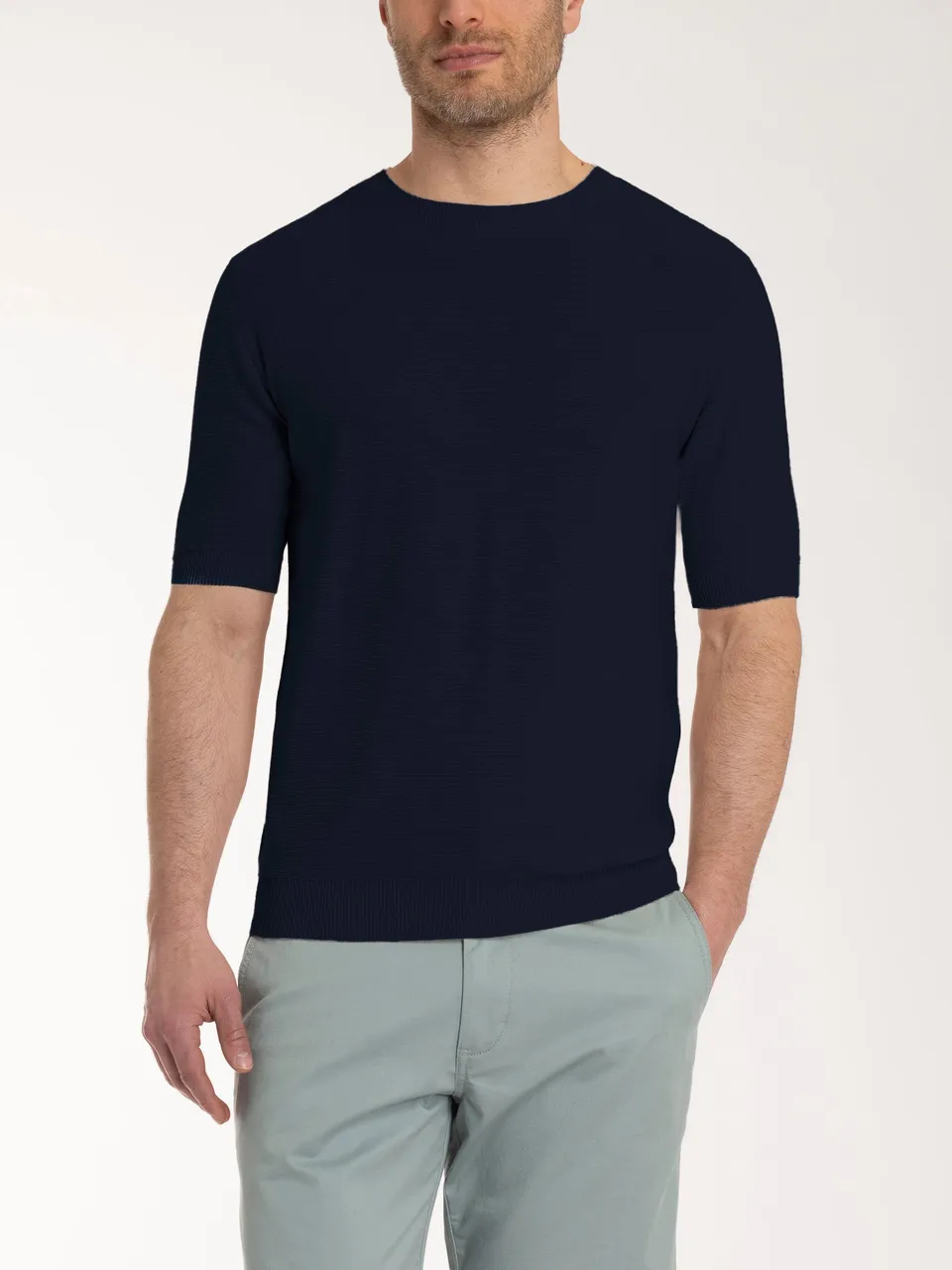 Ragno Puro Cotone Maglia Girocollo Punto Links Outer Space