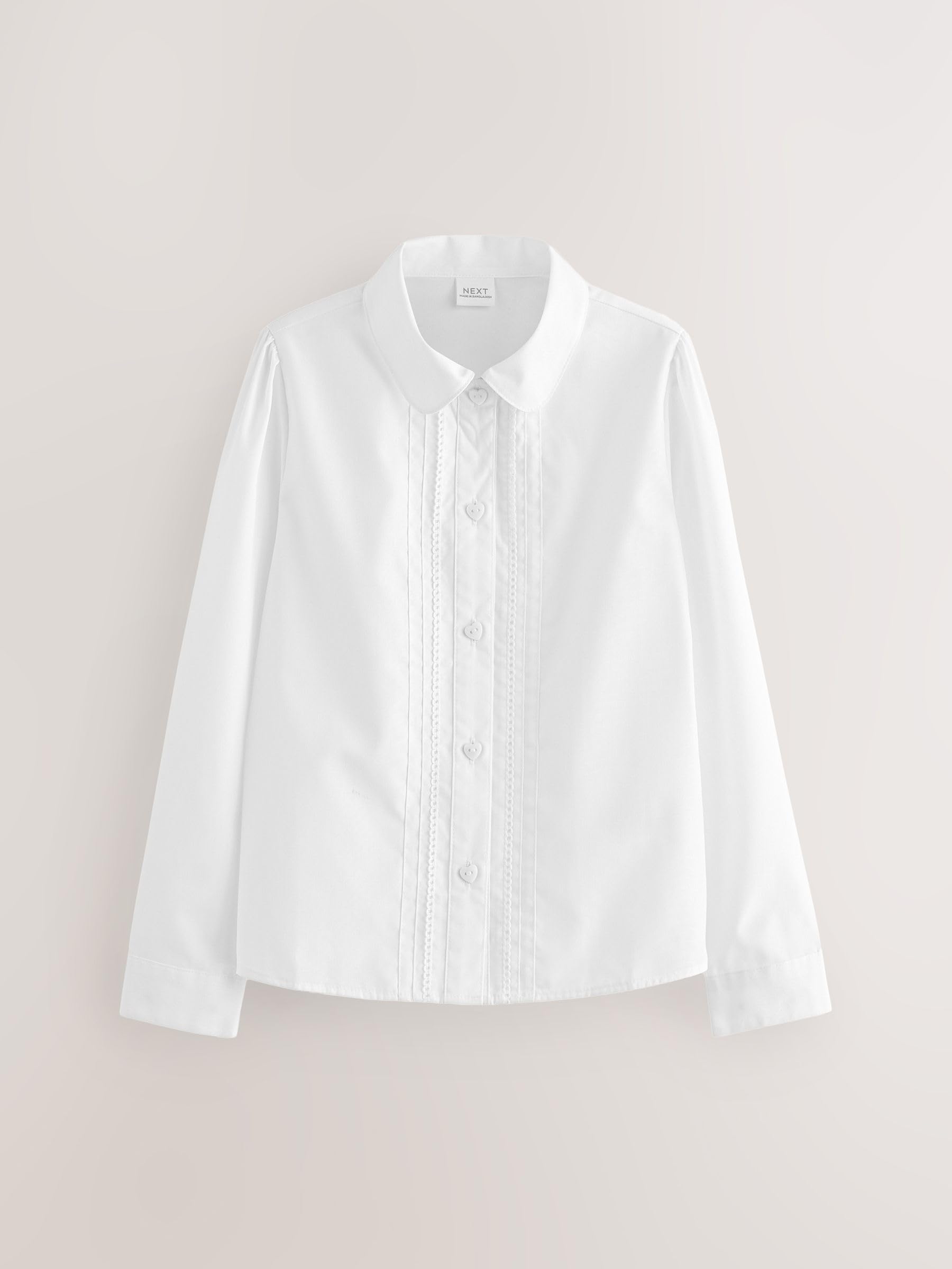 Next bluse scuola manica lunga pizzo taglia 110 confezione da 2