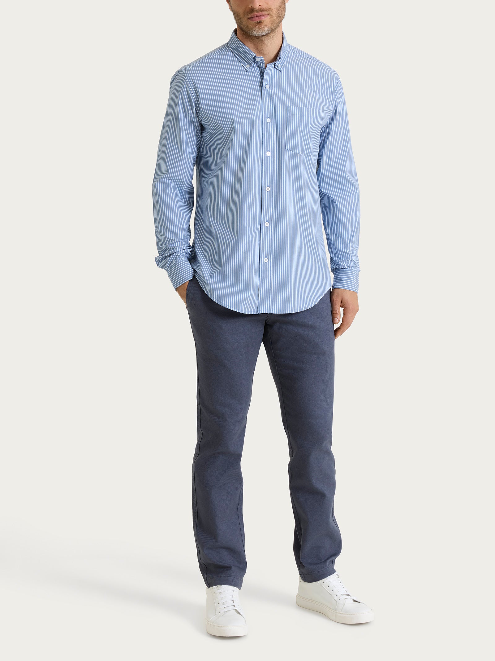 Ragno Oxford Button Down Camicia Azzurra Cotone