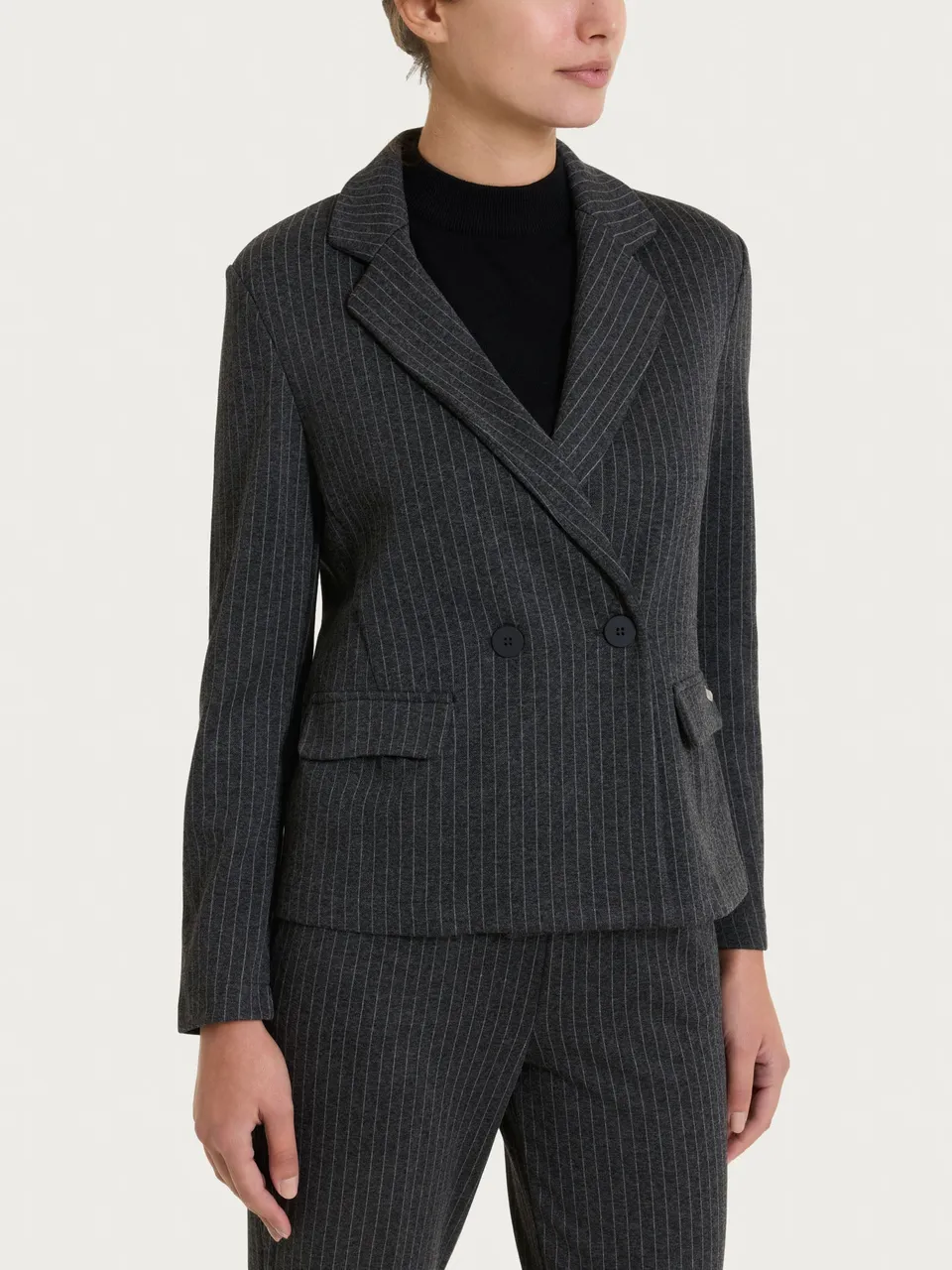 Ragno Blazer Doppio Petto Gessato Fant.Oscuro Mel