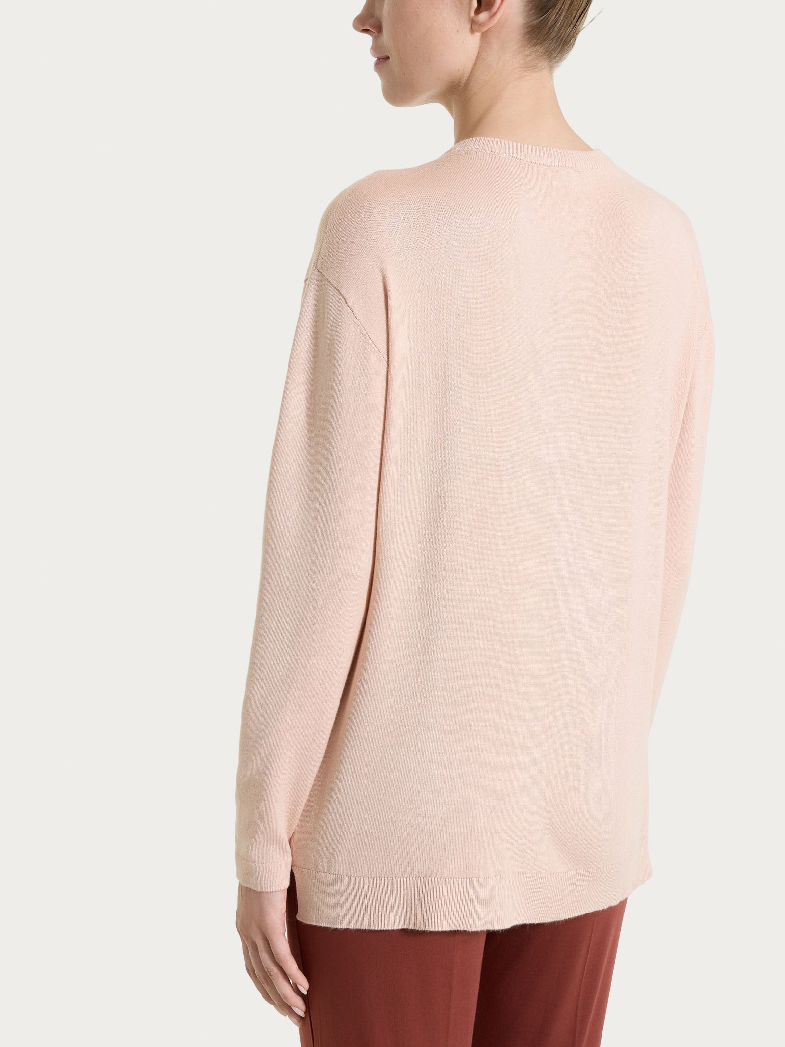 Ragno Four Seasons cardigan rosa Cameo Rose abbottonato morbido