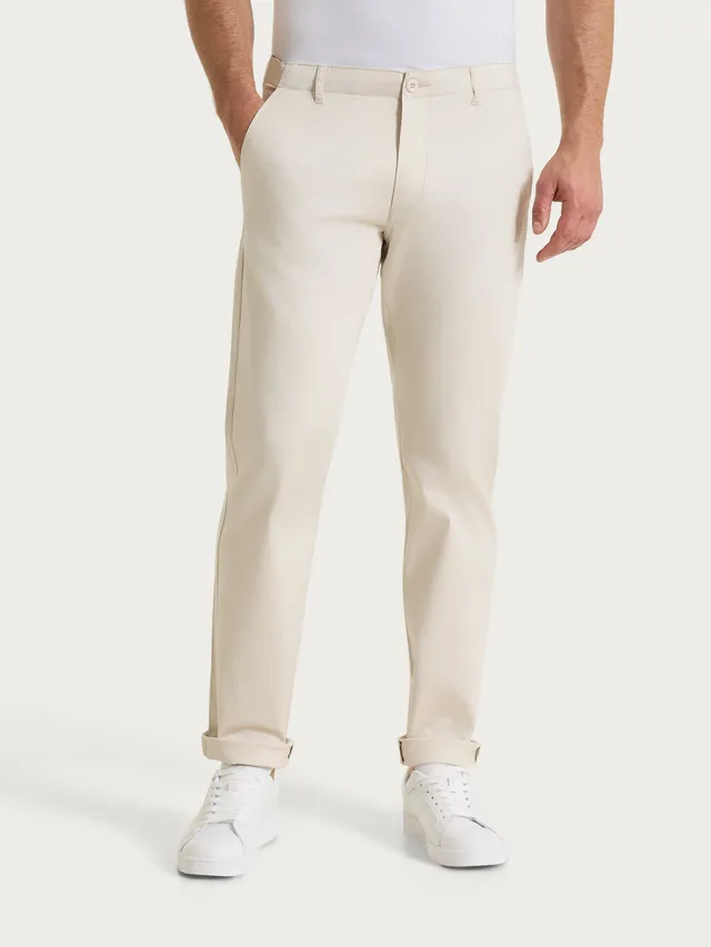 Ragno Satin Power pantalone chino tasche america Champignon