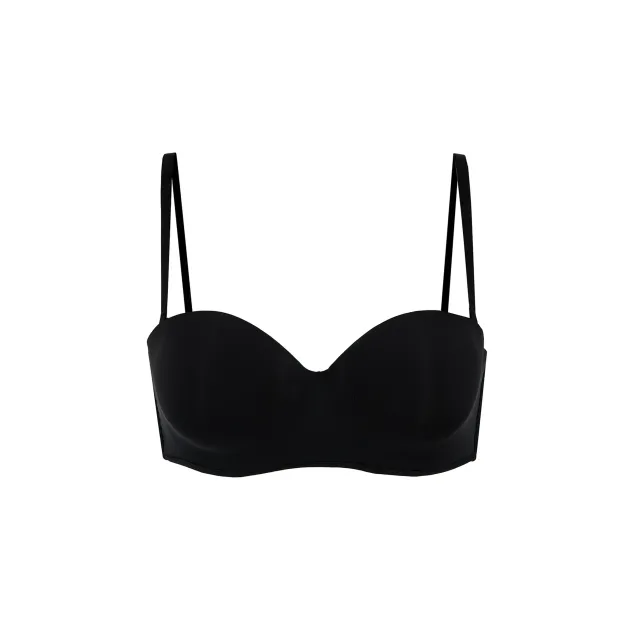 Maria Grazia Severi Seamless Essentials reggiseno senza spalline nero microfibra