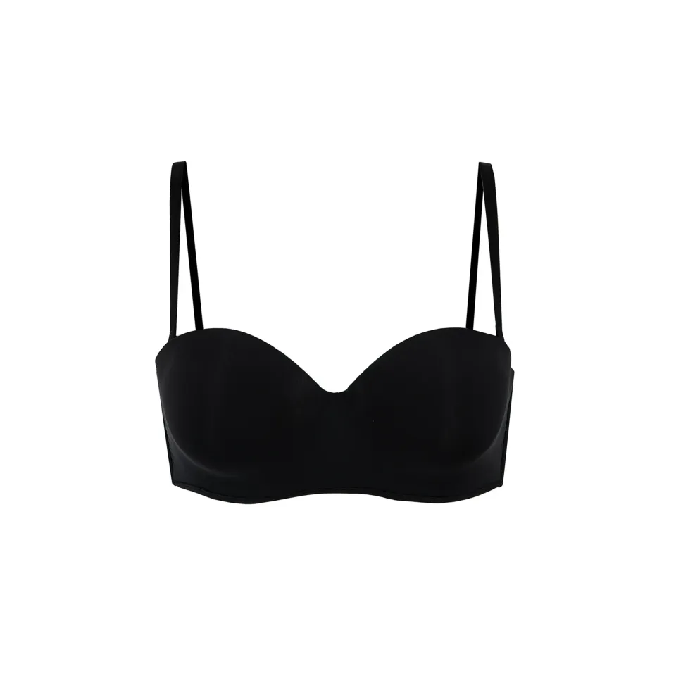 Maria Grazia Severi Seamless Essentials reggiseno senza spalline nero microfibra