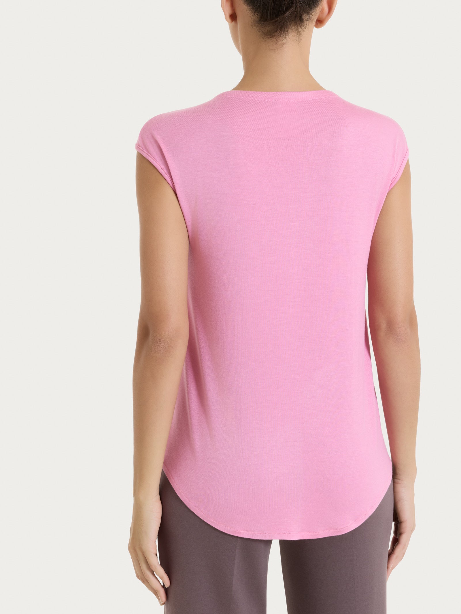 Ragno Viscosa Summer maglietta scollo V incrociato rosa