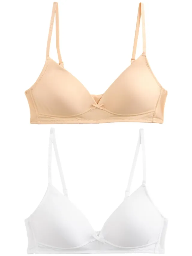 Next reggiseni sportivi donna Nude White 60 confezione 2