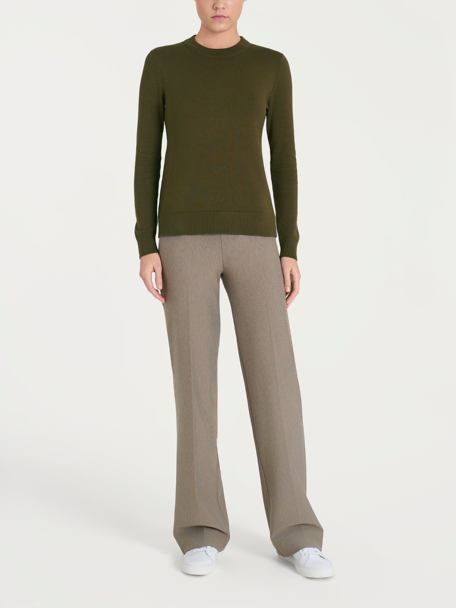 Ragno Four Seasons Maglia Girocollo Dark Olive Viscosa
