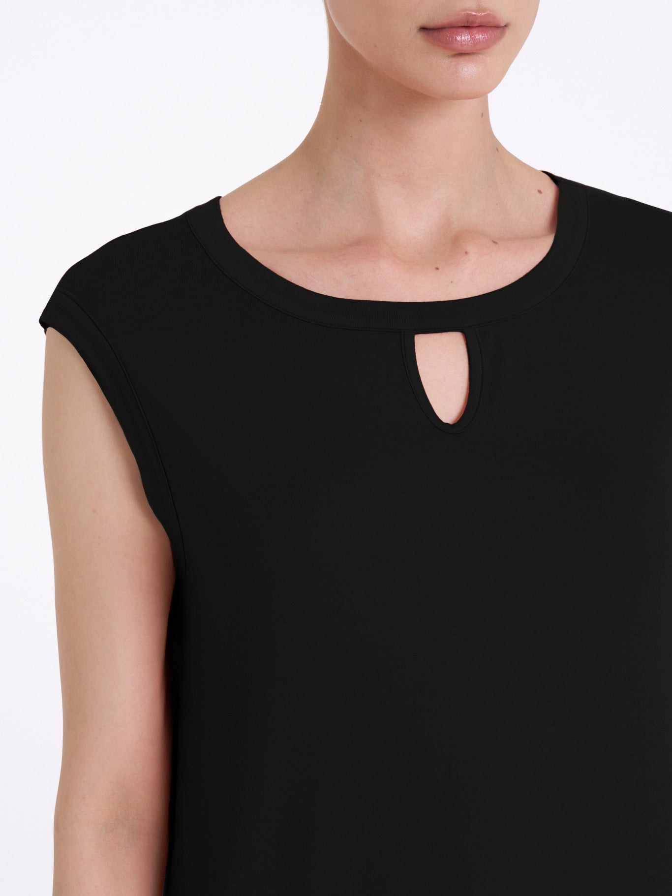 Ragno Viscosa Summer Top scollo a goccia canotta donna Nero viscosa