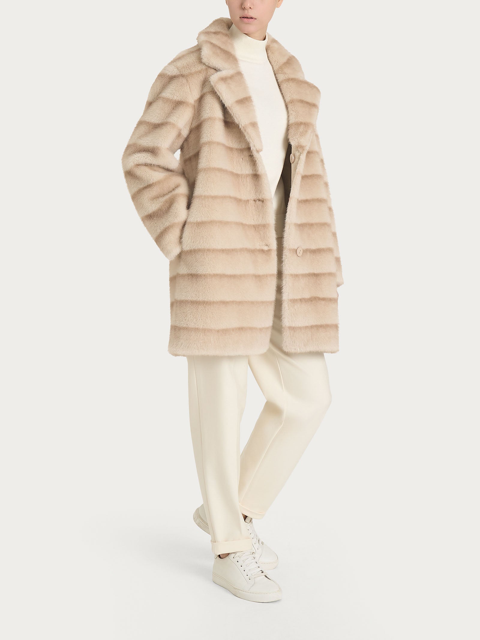 Ragno Comfort Cappotto double-face champignon revers