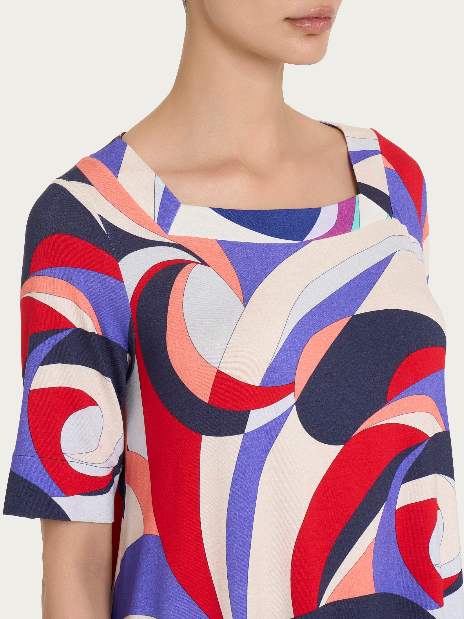 Ragno Gem Maglietta Donna Squadrato Fant Blu in Viscosa