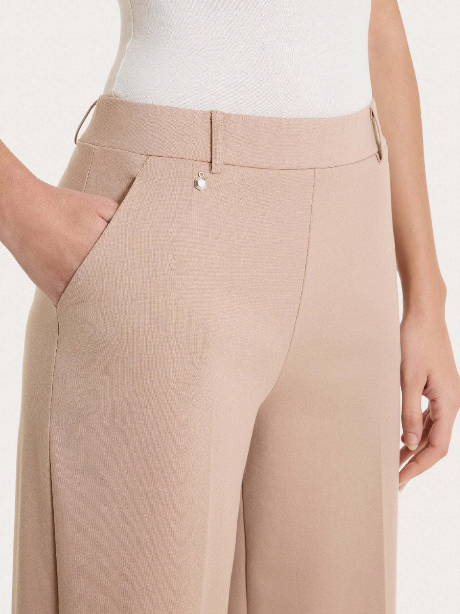 Ragno Compact Light pantalone palazzo Warm Taupe