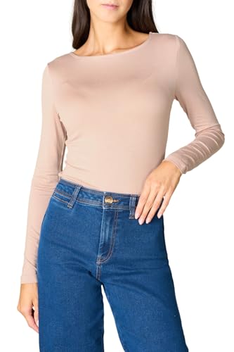 Goldenpoint maglia manica lunga scollo barchetta viscosa