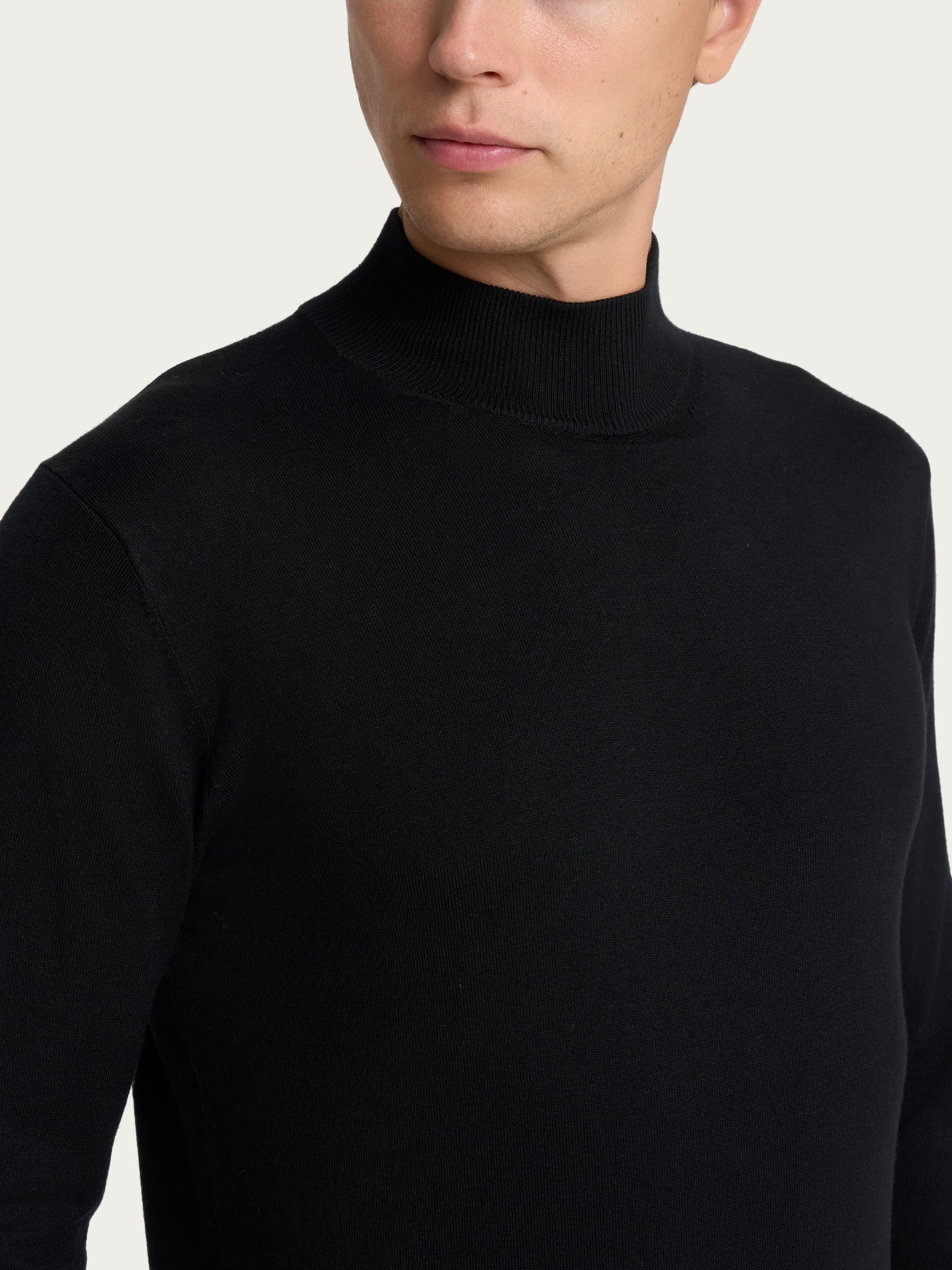 Ragno Four Seasons Lupetto maglia uomo nero misto viscosa