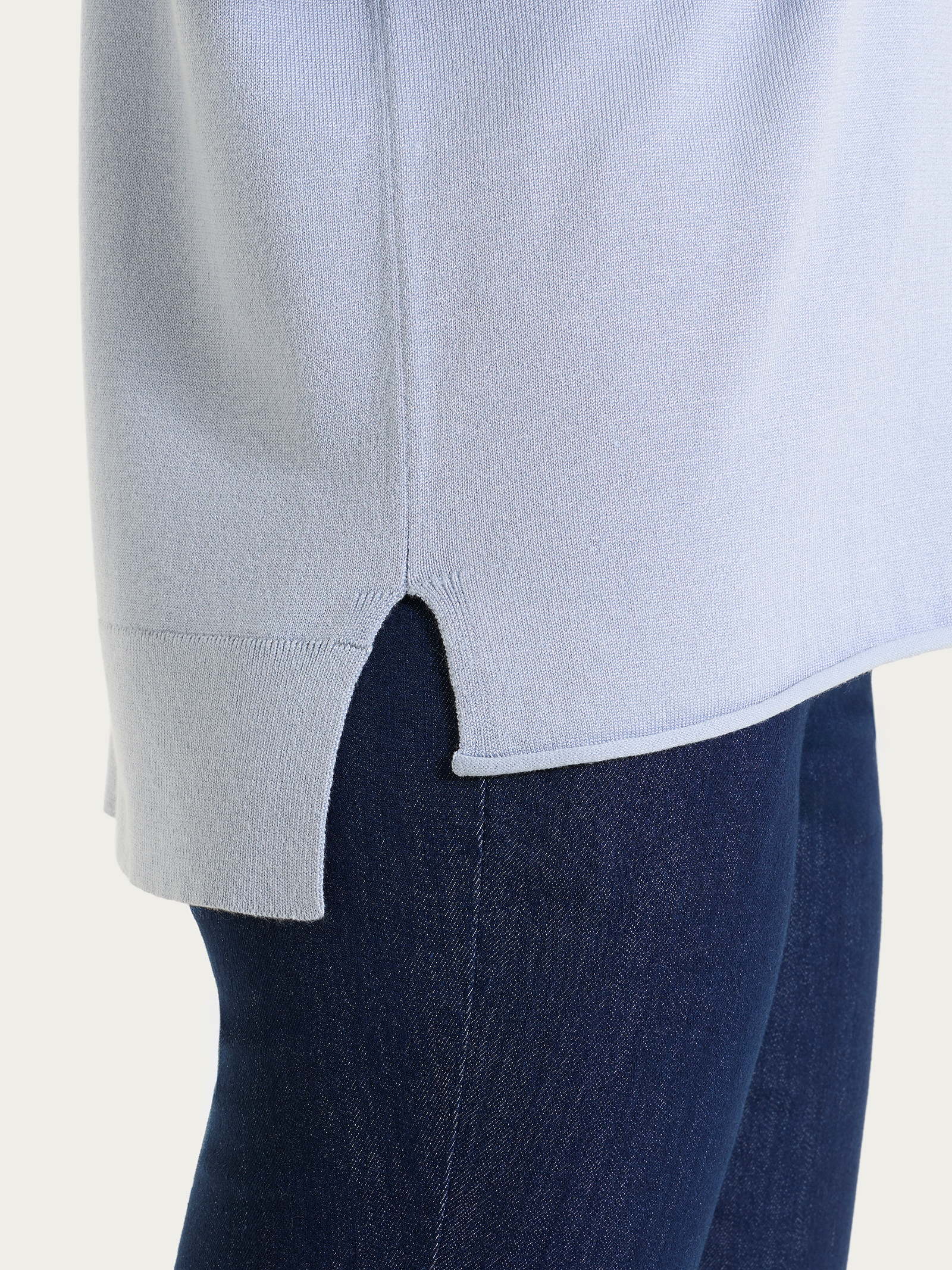 Ragno Four Seasons Dolcevita Asimmetrico Maglia Zen Blue