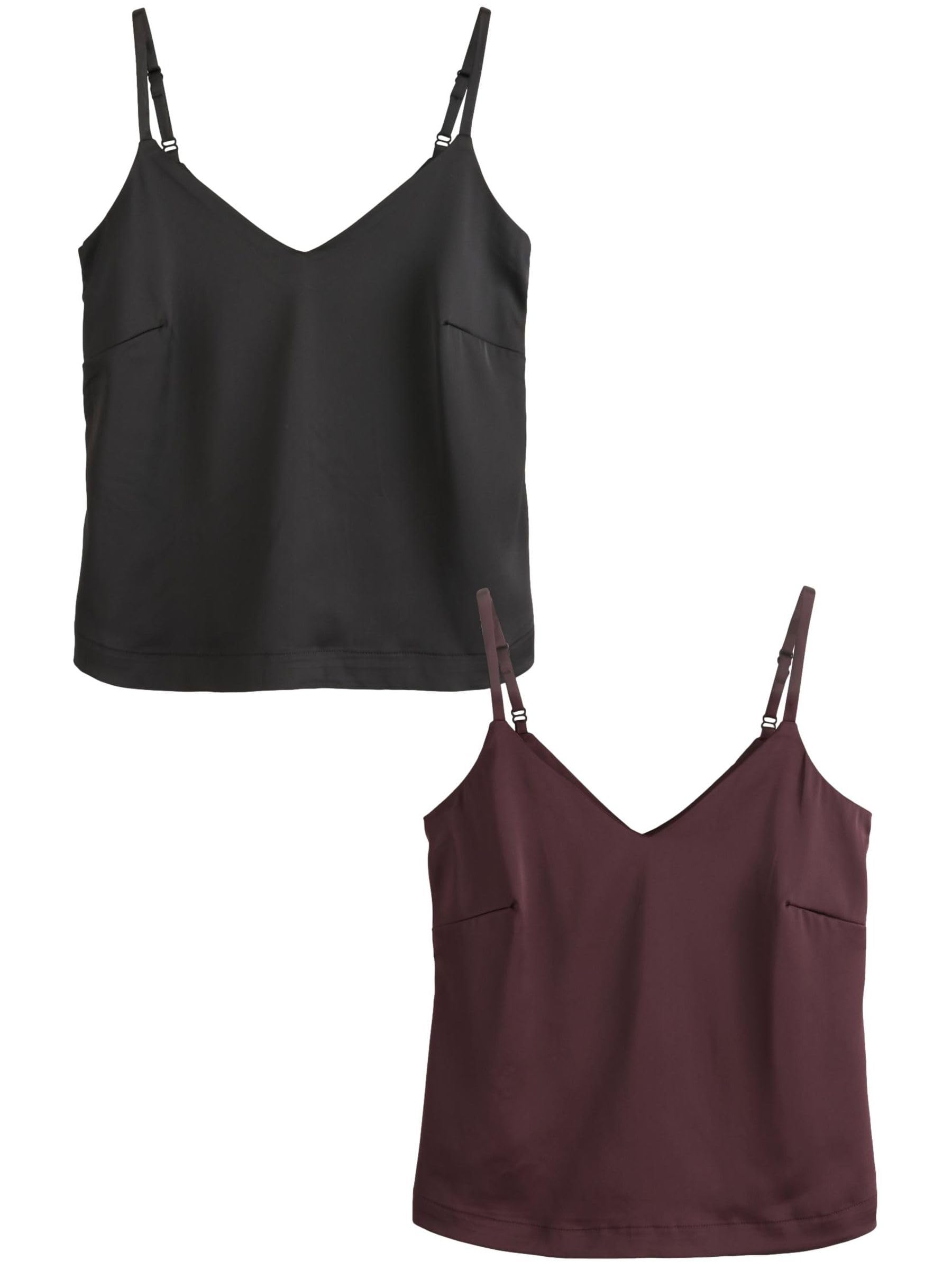 Geo Next The Set 2 top satin scollo a V nero mora