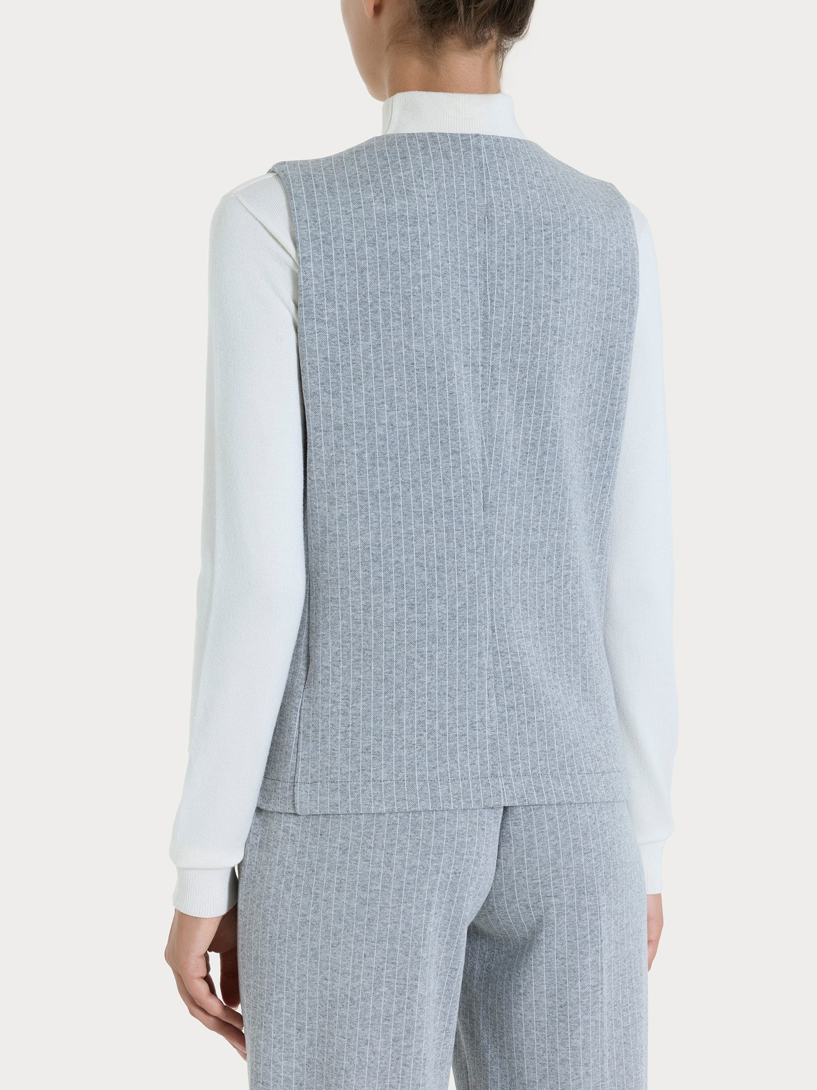 Ragno Comfort Gilet Gessato Donna Grigio Mel