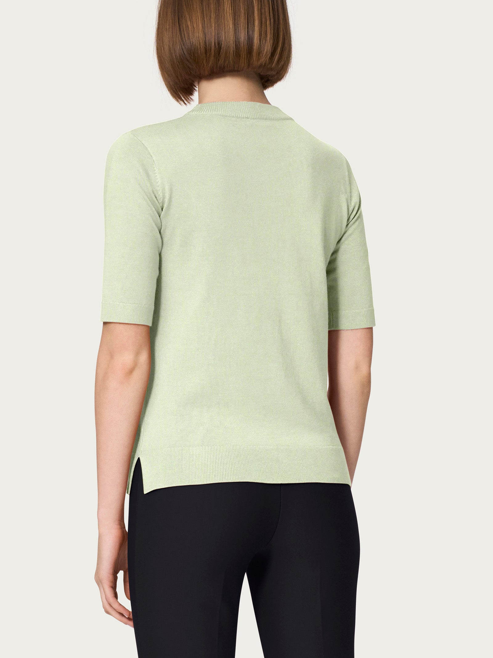 Ragno Four Seasons Maglia Girocollo Donna Manica Corta Verde