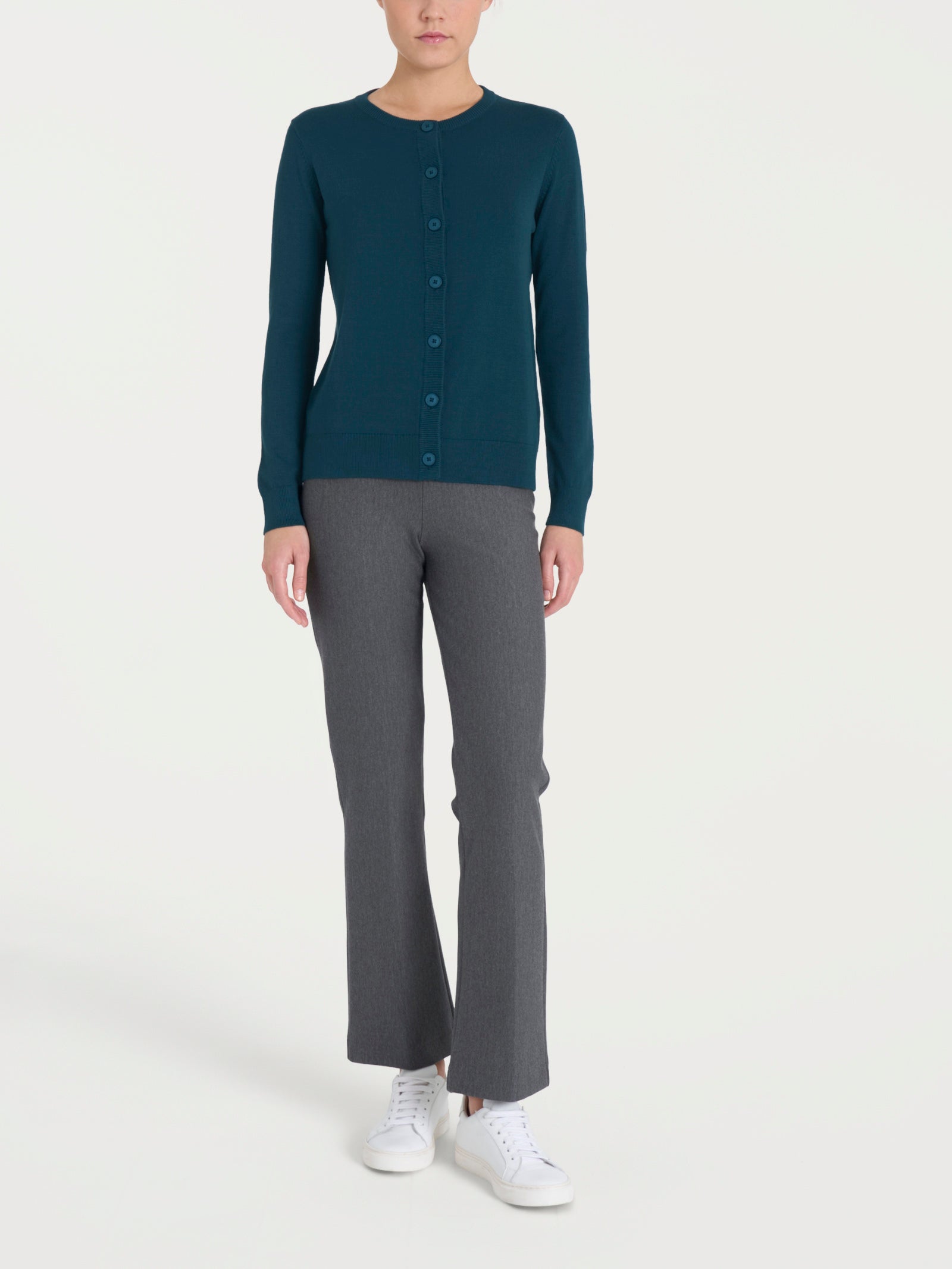 Ragno Four Seasons Cardigan Bottoni Viscosa Reflecting Pond