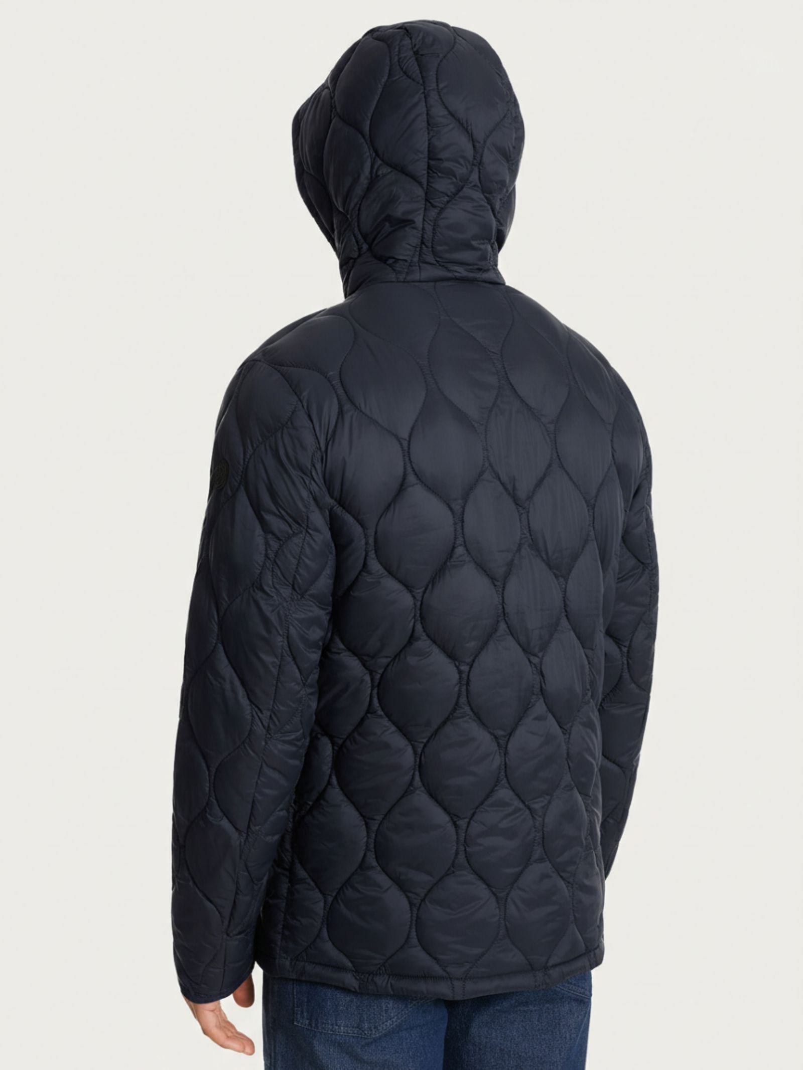 Ragno Onion Quilt piumino uomo Bleu con cappuccio