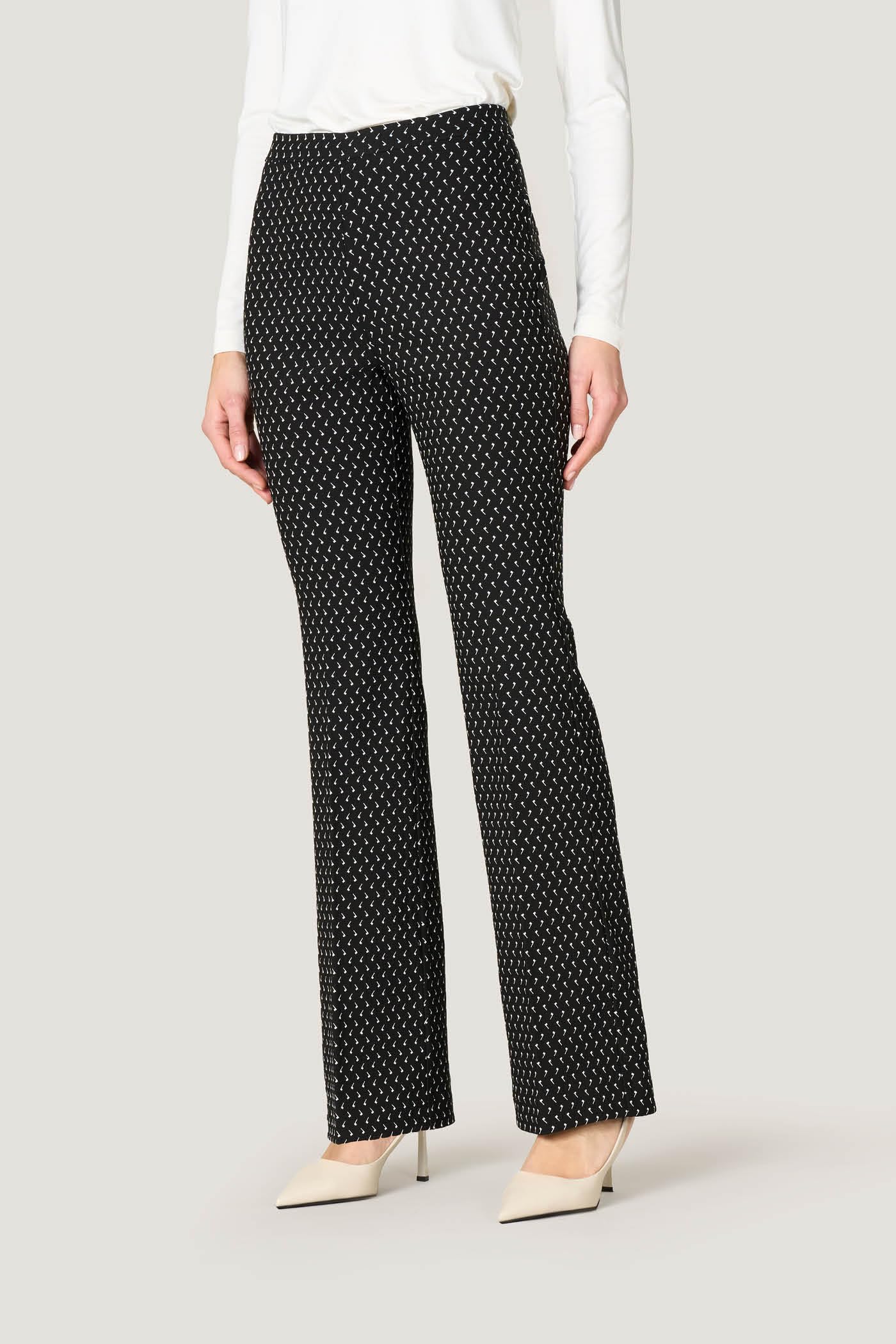 Goldenpoint Flare Geometrico leggings svasato viscosa