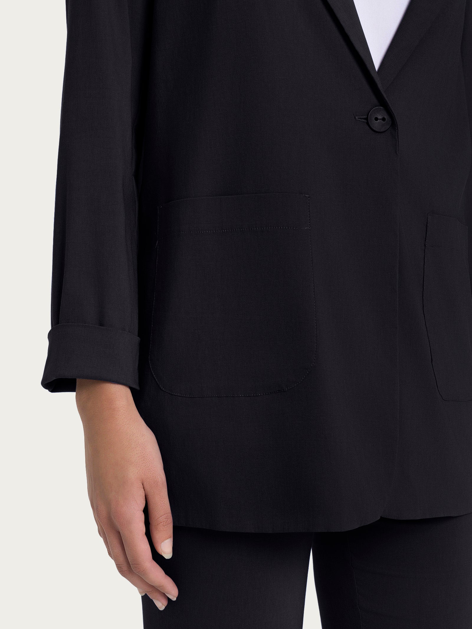 Ragno Super Fresh blazer nero donna leggero destrutturato