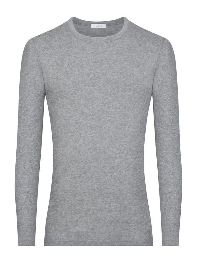 Ragno Thermo Cotton Maglietta Uomo Argento Mel. manica lunga