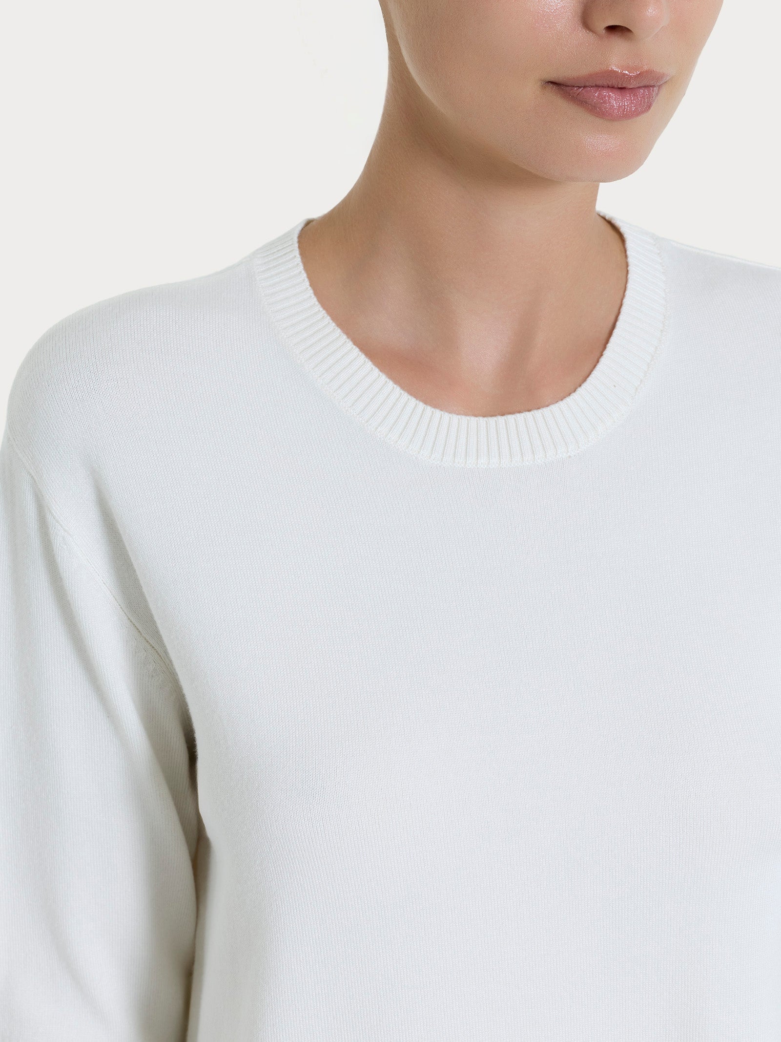 Ragno Four Seasons maglia girocollo avorio misto viscosa