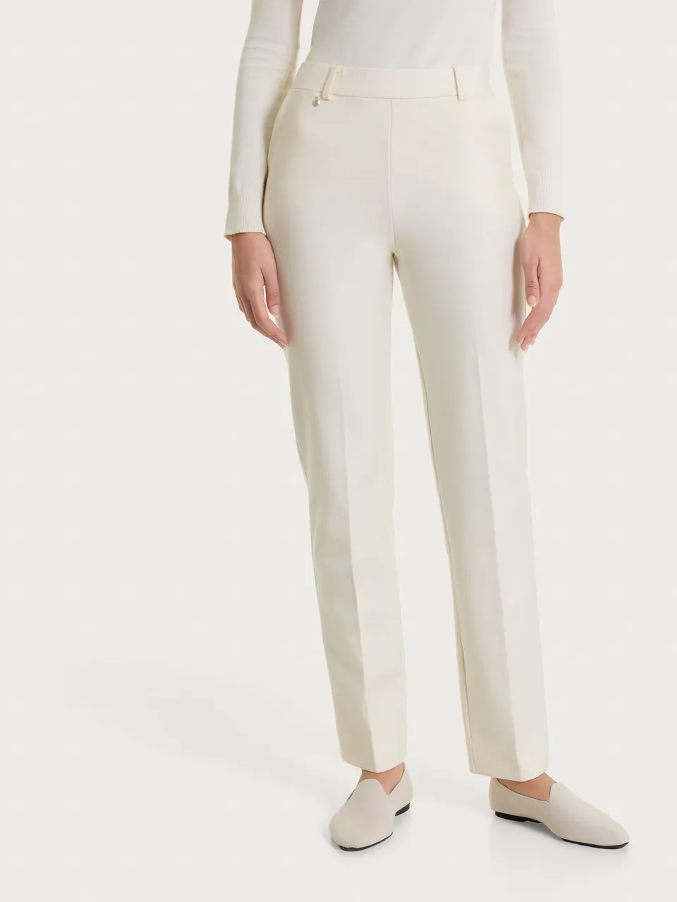 Ragno Compact Pantalone dritto Avorio con tasche